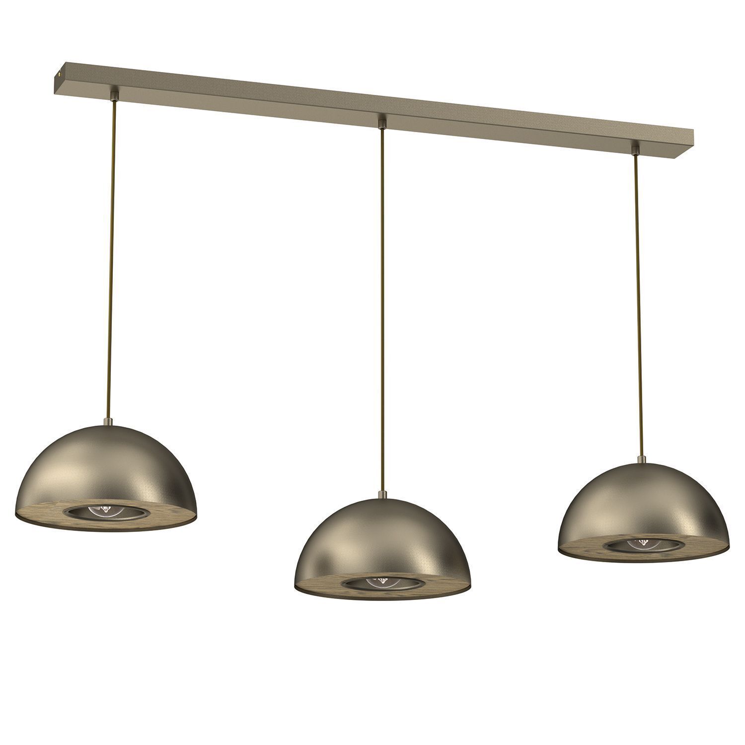 Lampe à suspendre métal en titane or 132 cm de long E27 Loft