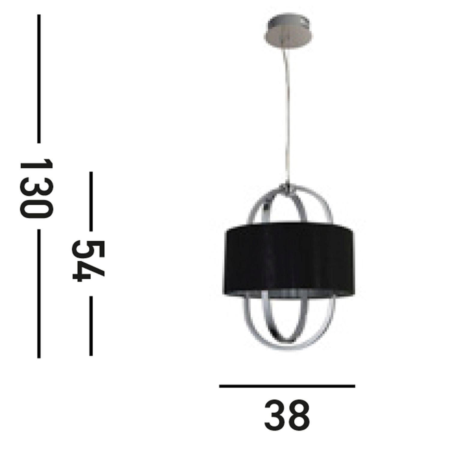 Blendarme LED Lampe à suspendre tissu métal blanc chaud Ø38 cm