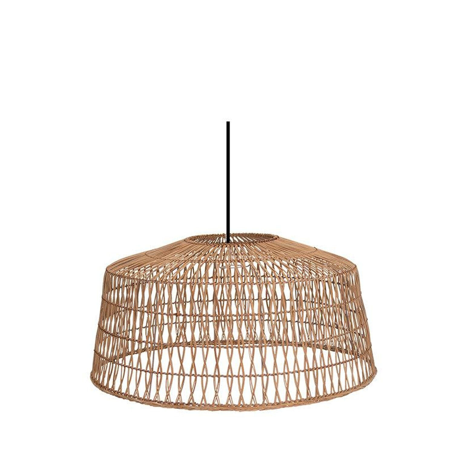 Suspension rotin E27 grand Ø 79 cm rond en naturel Boho