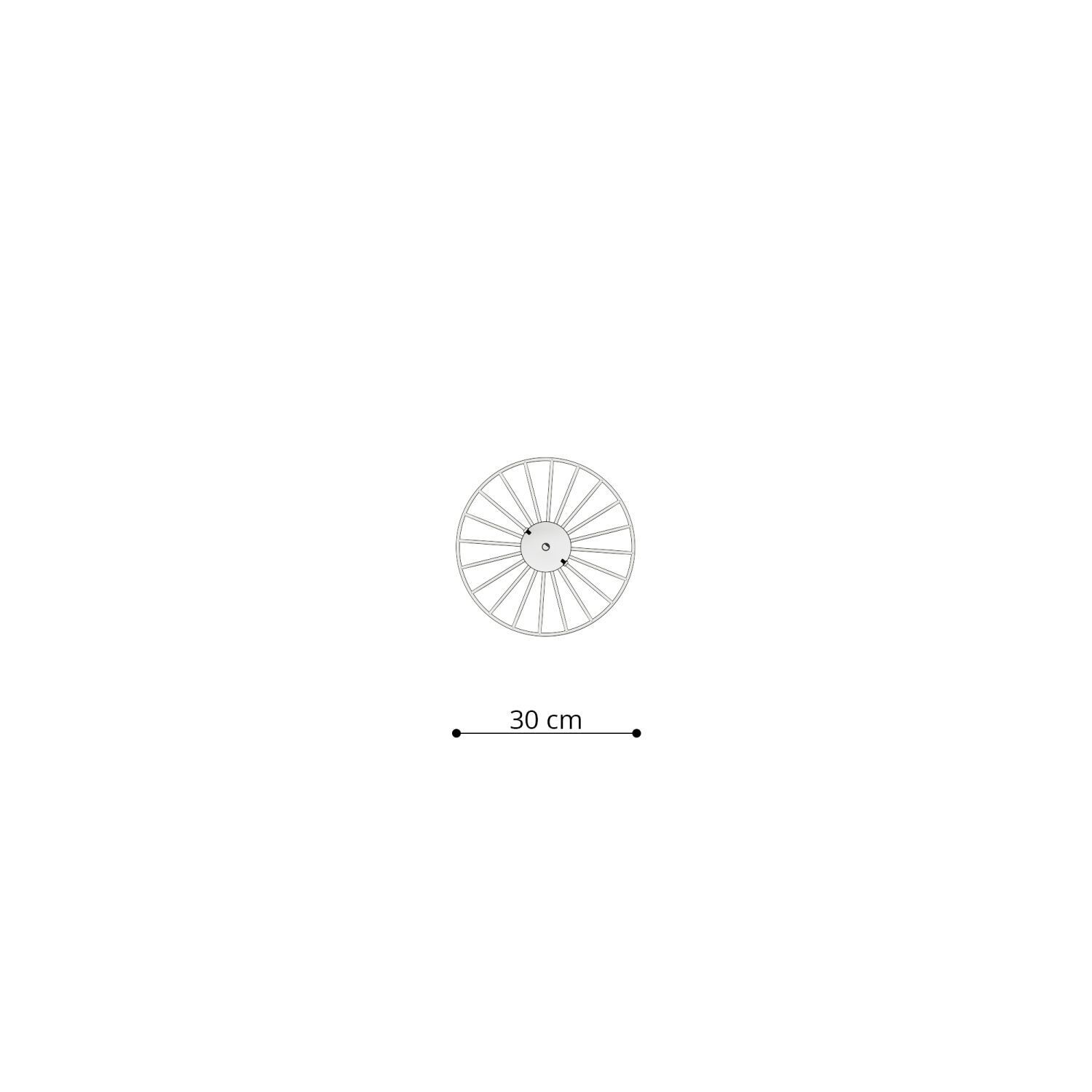 Lampe à suspendre design ronde Ø 30 cm métal roue fil pour E27