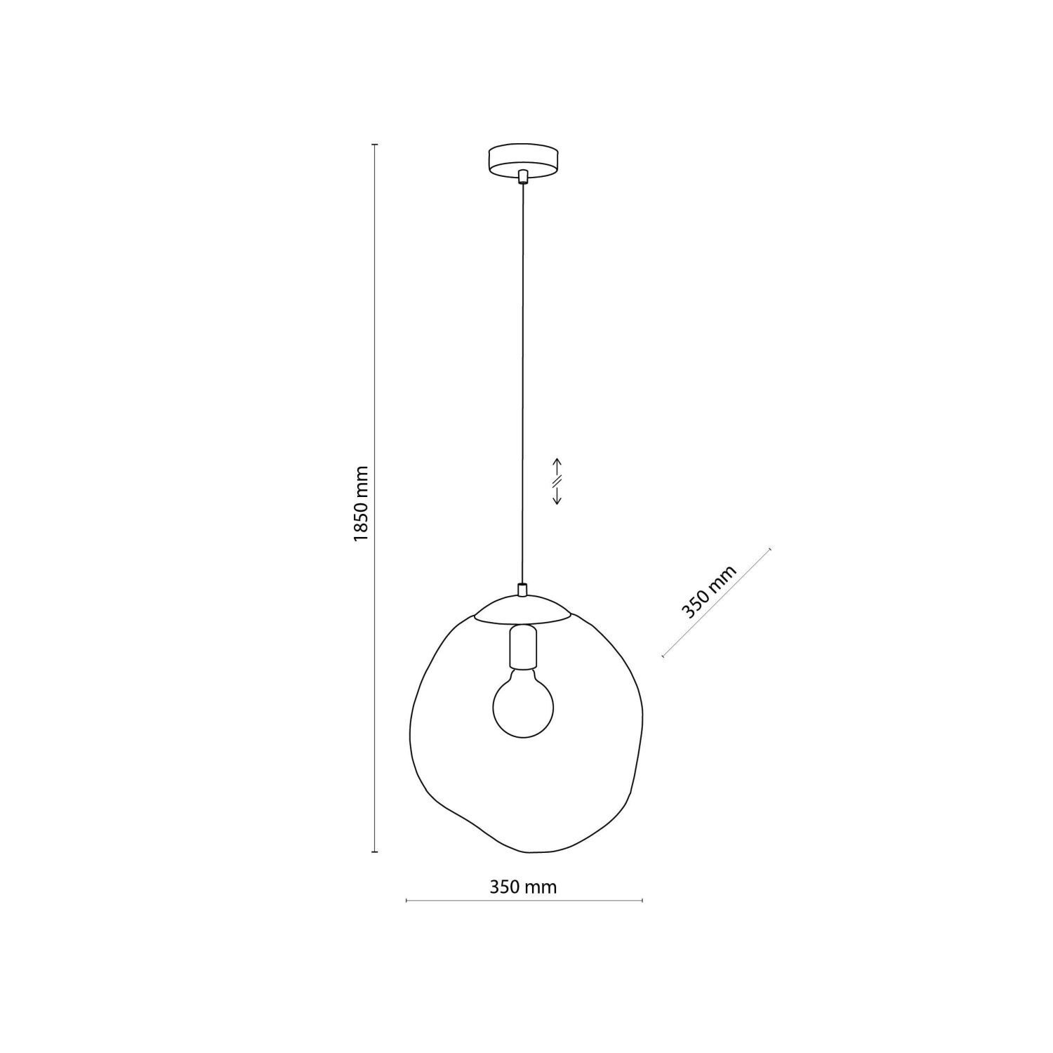 Lampe à suspendre noire réglable Lampe de table BOSTA