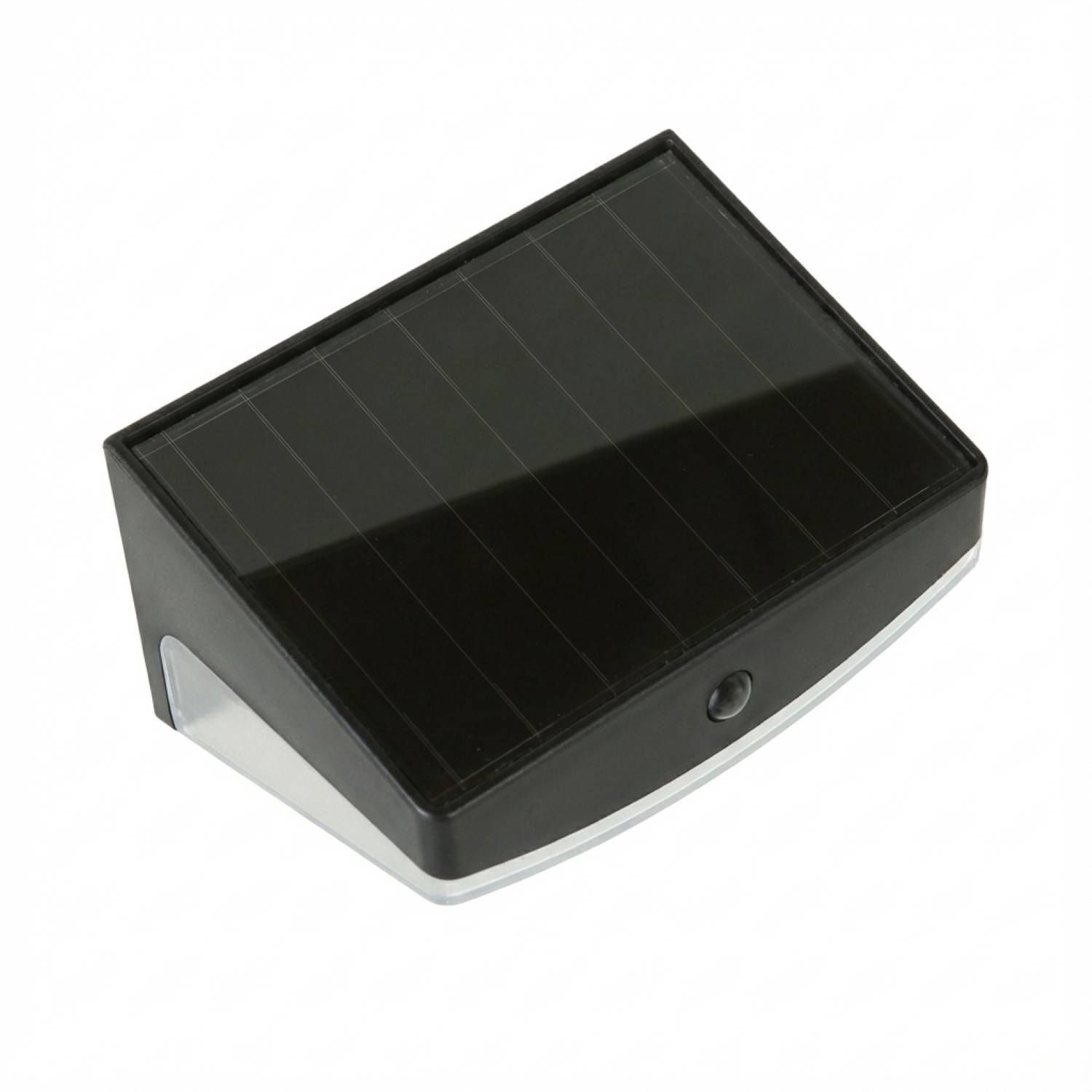 wandleuchte-aussen-hof-garten-terrasse-balkon-solar-bewegungsmelder-modern-led-schwarz-005 Solarpanel, Batteriebox, Wiederaufladbar, Schwarz, Kompakt