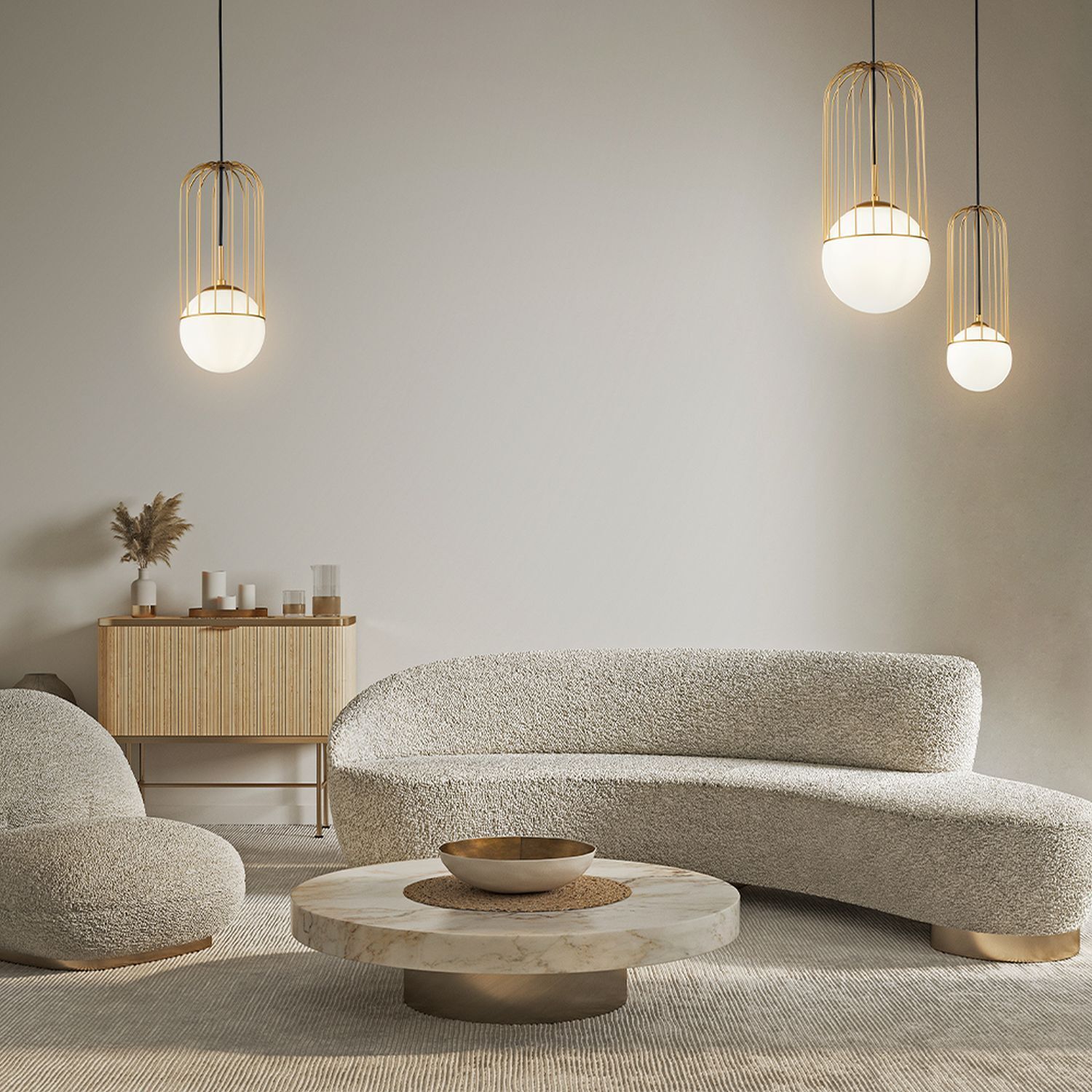 Lampe à suspendre métal verre Ø 15 cm rond H : max. 170 cm