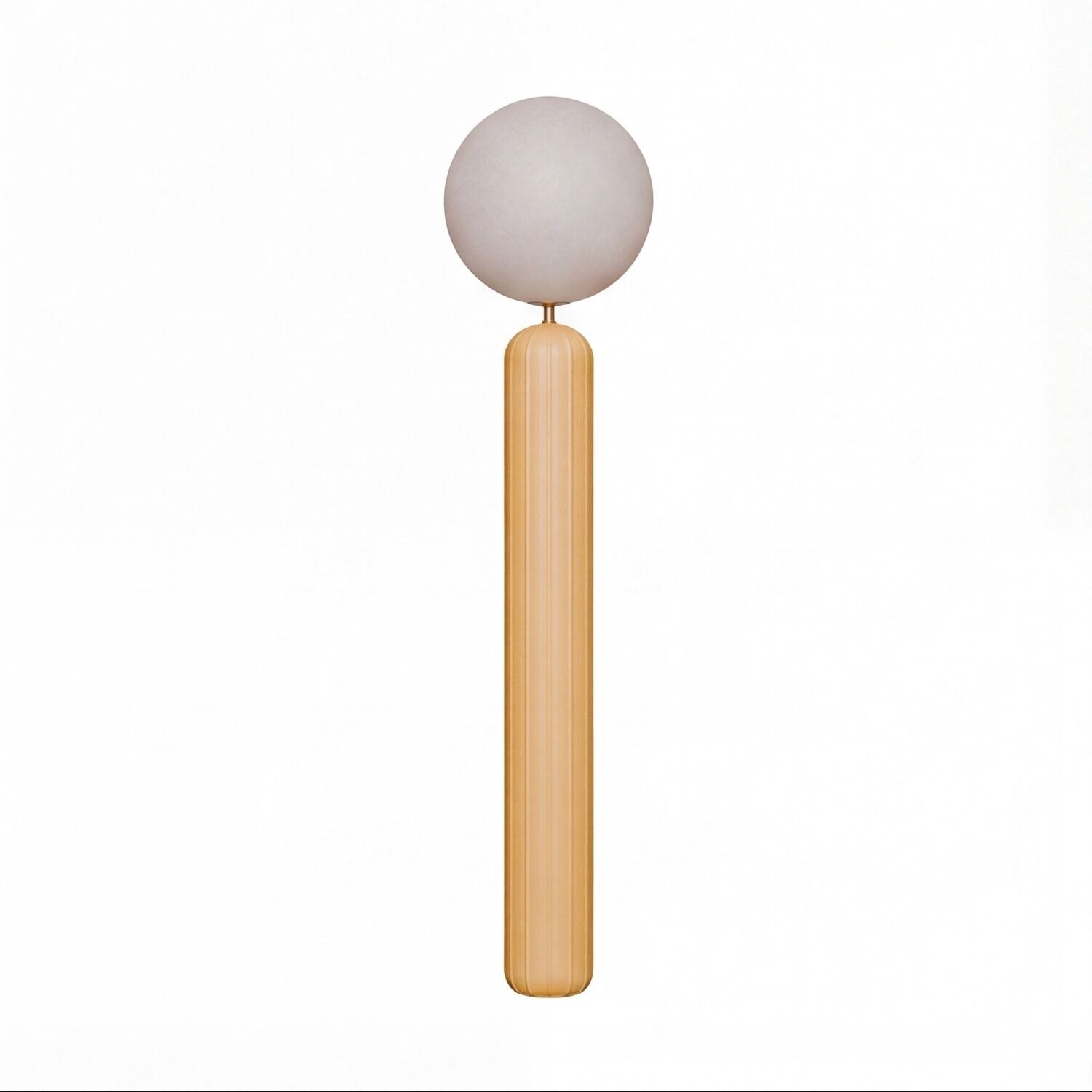 lamp, Tischlampe, Holzstab, Globus-Schirm, minimalistisches Design