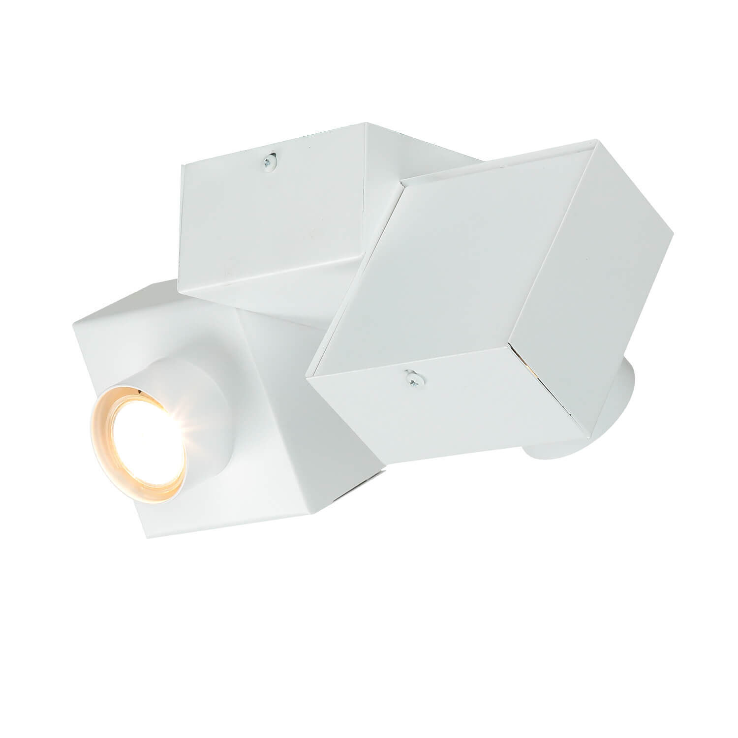 Plafonnier Quader Design Blanc Métal 2x GU10 Beleuchtung, Deckenleuchte, Lampe