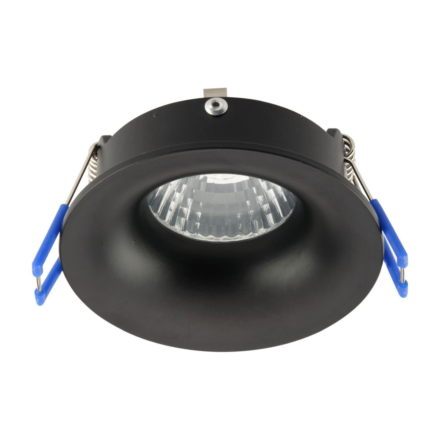 Spot encastré plafond rond Ø 84 mm noir GU10 IP44