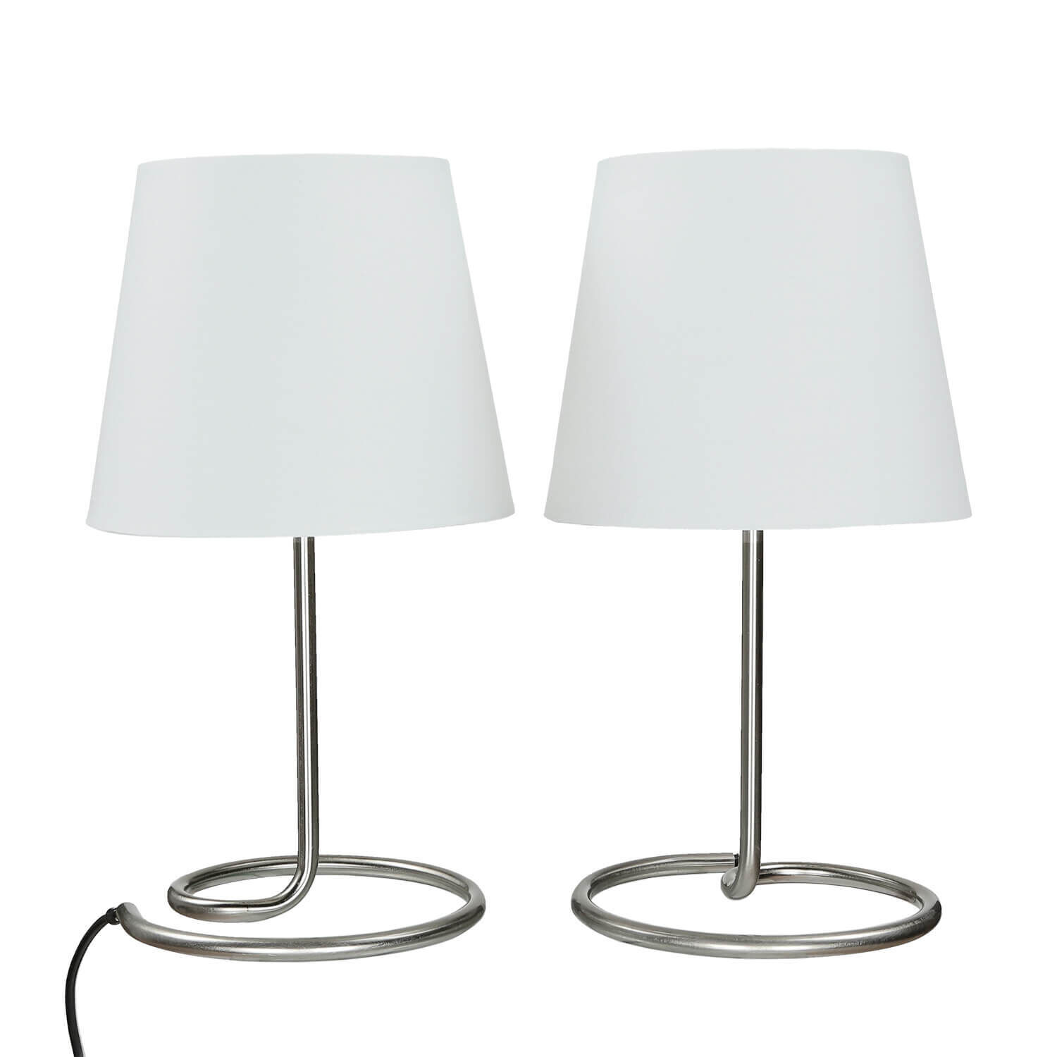 Set de 2 lampes de table blanches 33cm E14 modernes