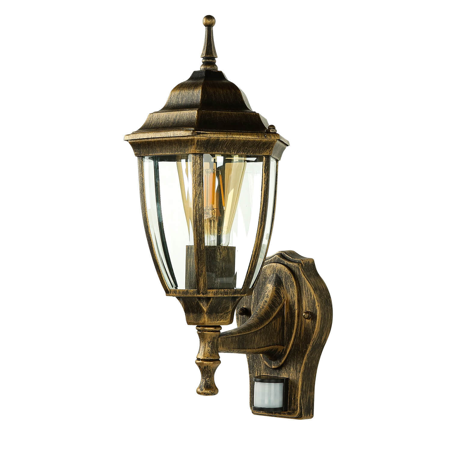 Applique murale antique d'extérieur Nizza avec capteur Lampe, Bronze, Leuchte