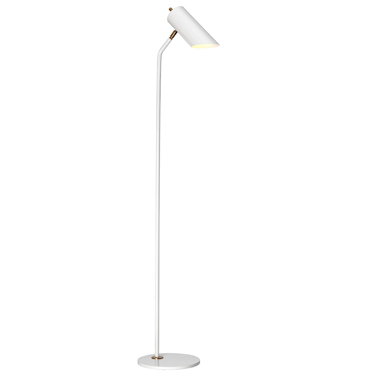 Lampadaire LEYRE en laiton blanc 145cm Lampe de sol