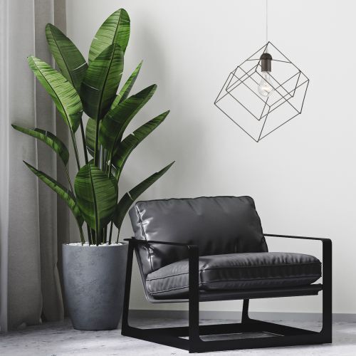 Suspension angulaire AGATRIA Anthracite Lampe design