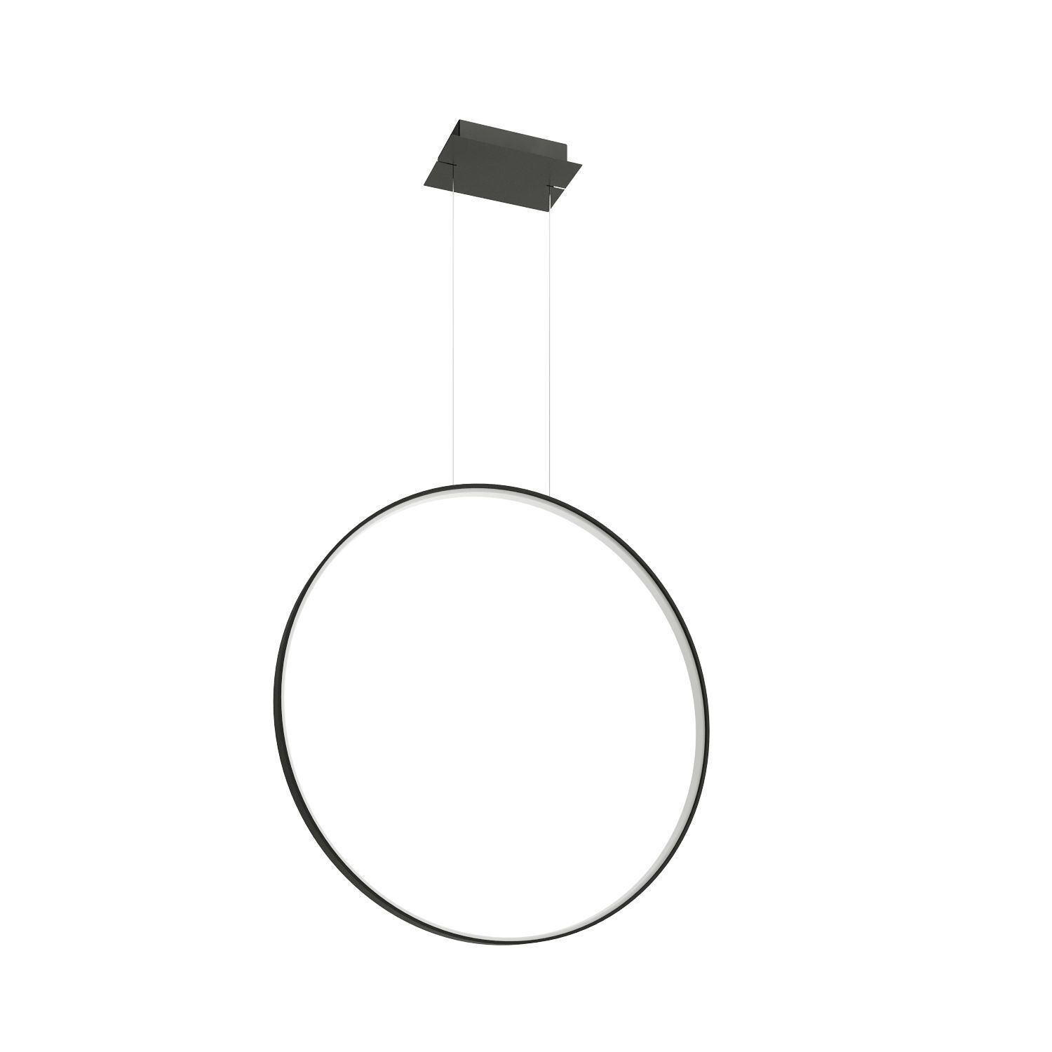 Suspension LED Ring Ø 78 cm Noir Design moderne