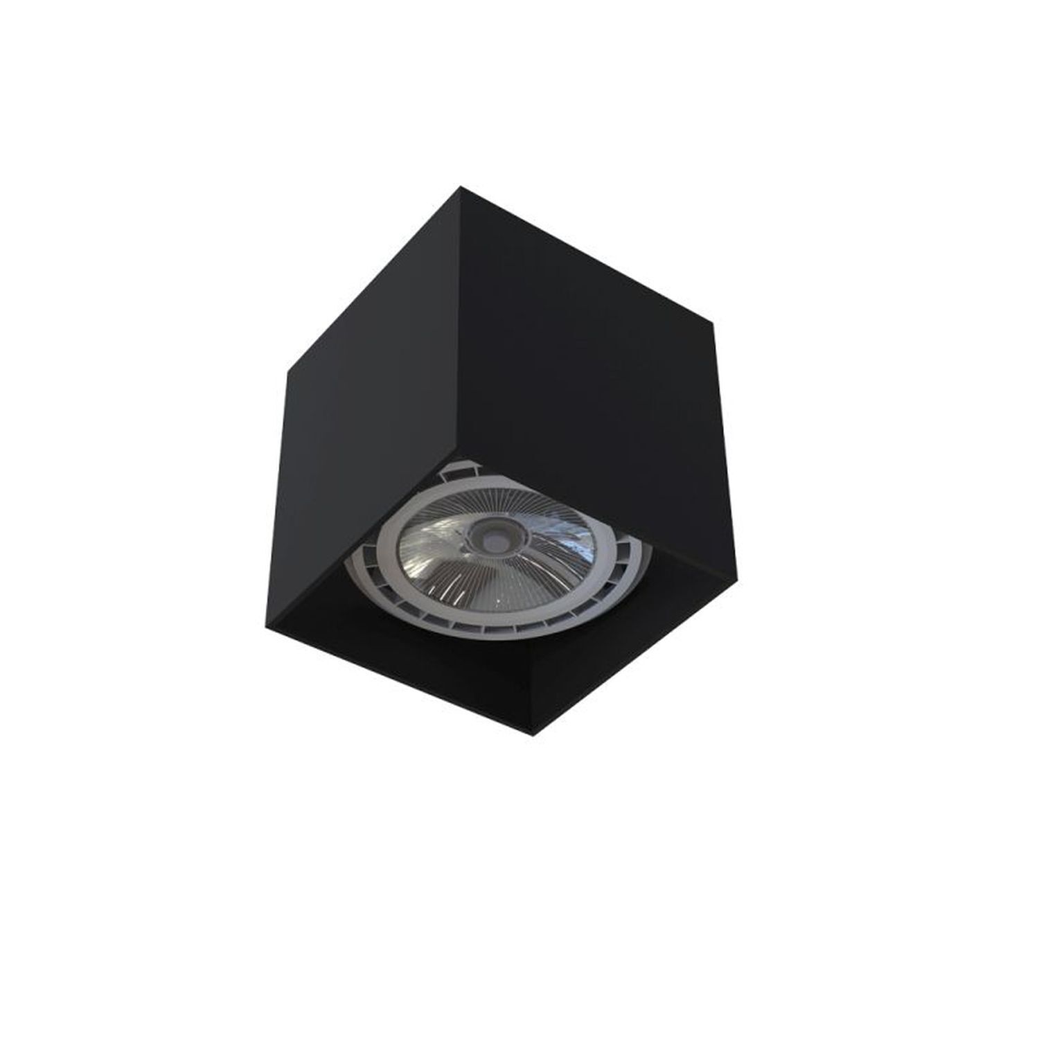 Spot de plafond GU10 L : 12 cm Cube Noir Aluminium WARTA