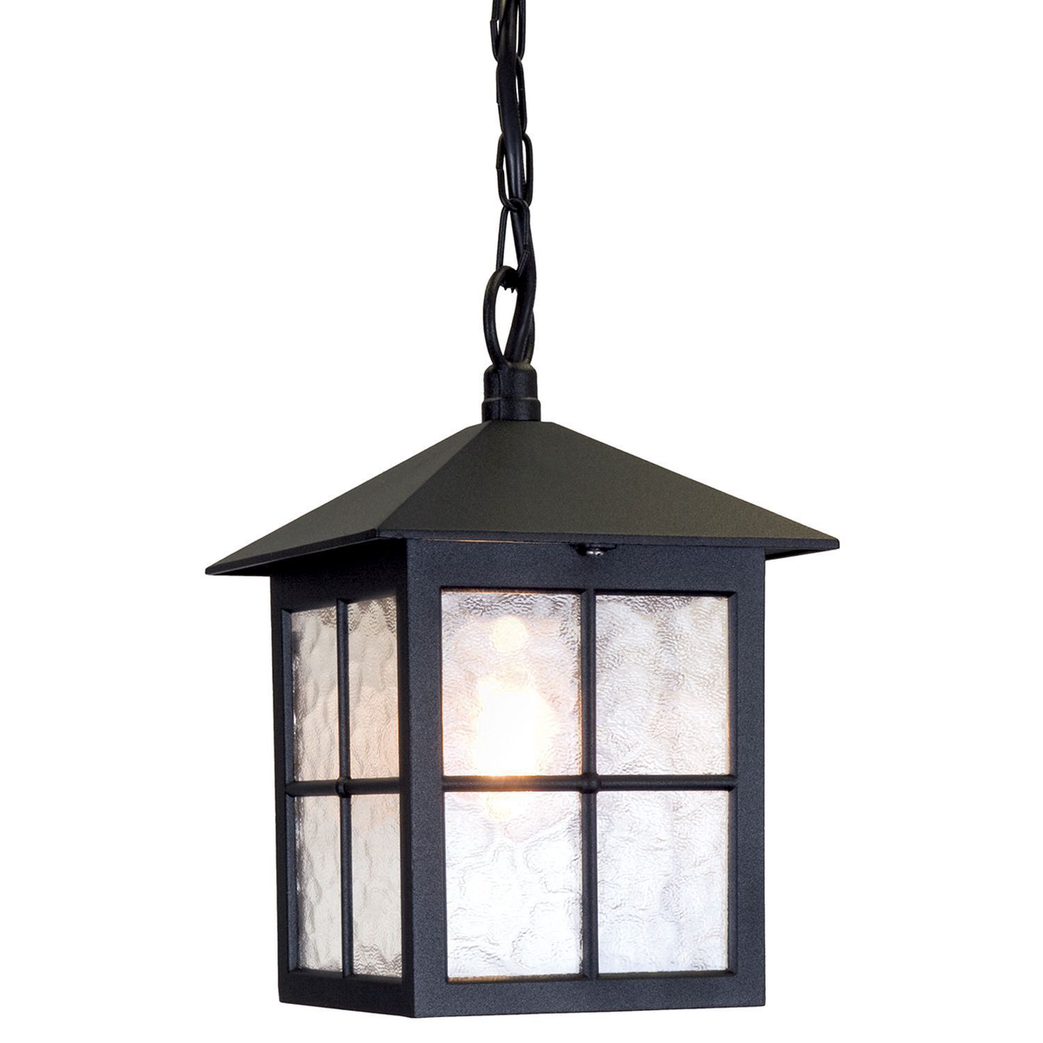 Lampe d'extérieur suspendue Lanterne HAROLD IP43 Noir