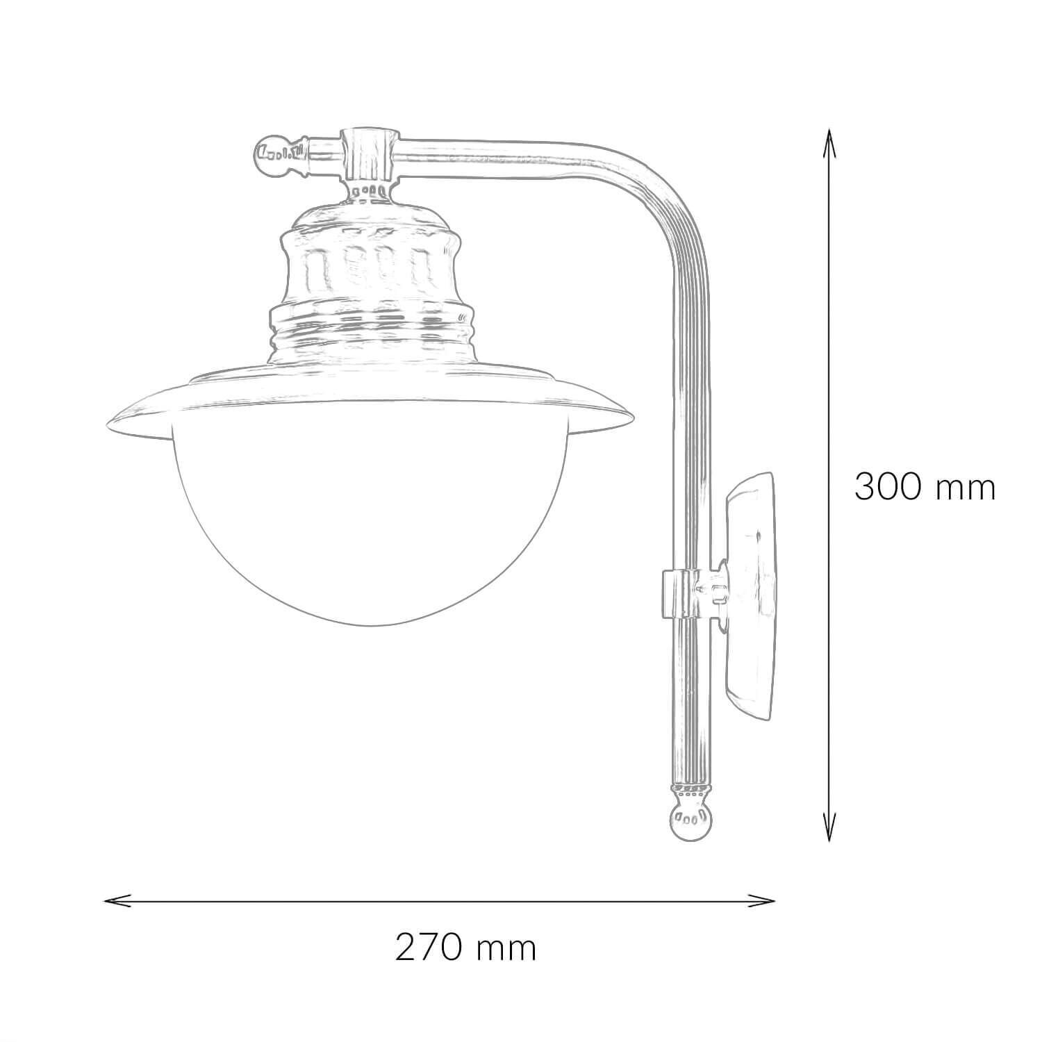 Applique Extérieur Laiton Verre Maritim Cour