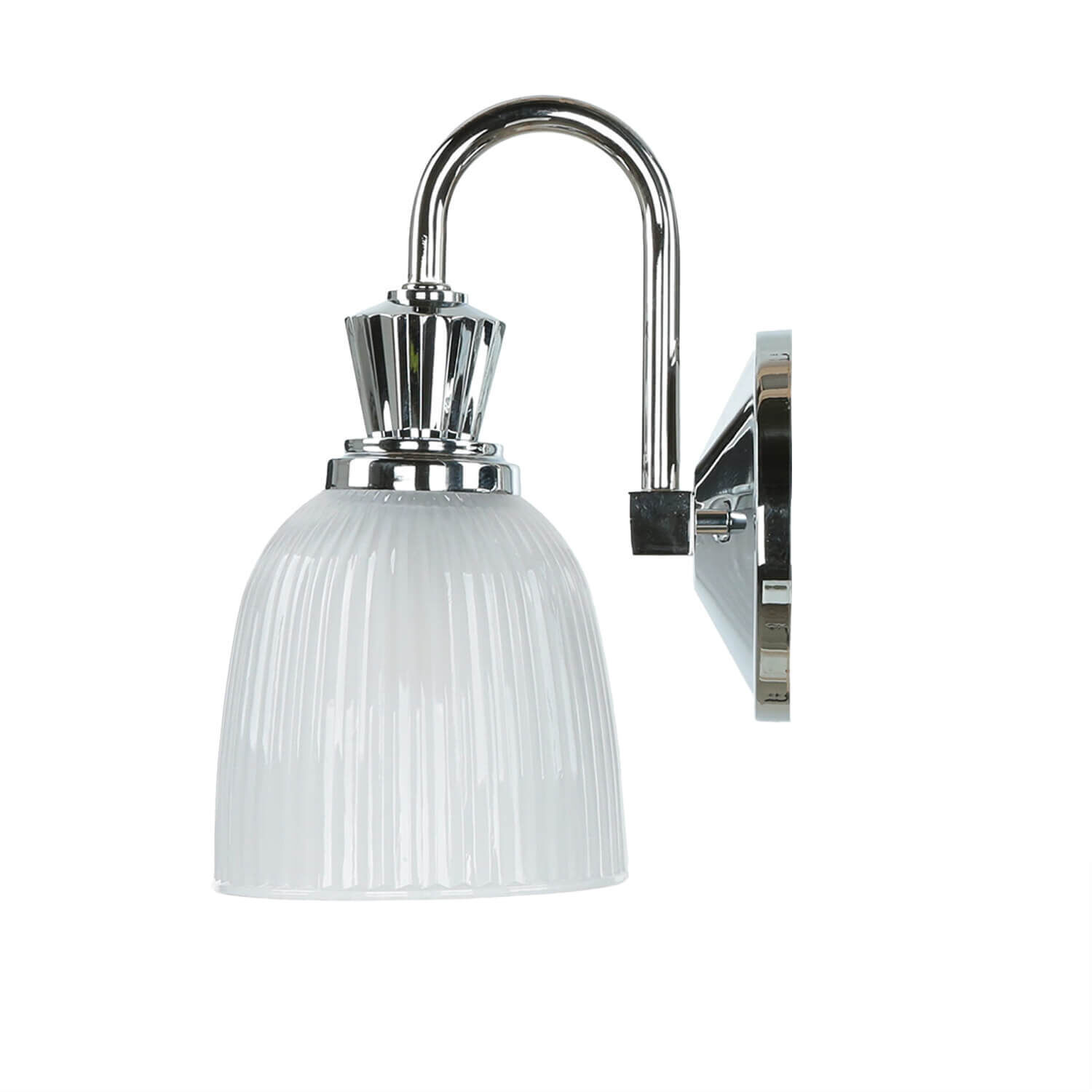 Lampe de salle de bain stylée avec LED IP44 Verre strié COSTILLA Leuchte