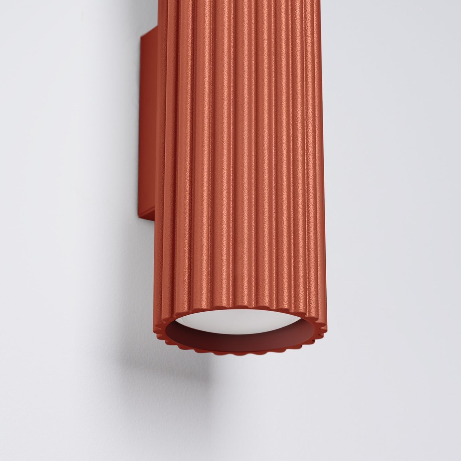Applique murale Up Down petite H : 20 cm rouge GU10 2 flammes