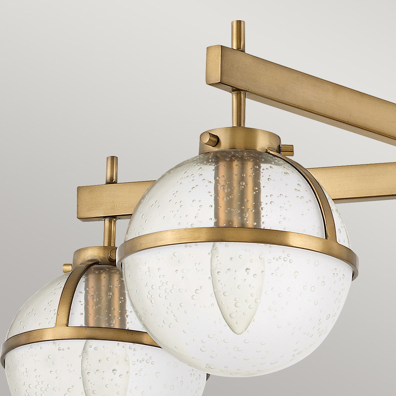 Lampe de salle de bain plafond verre métal E14 IP44 largeur 81,3 cm