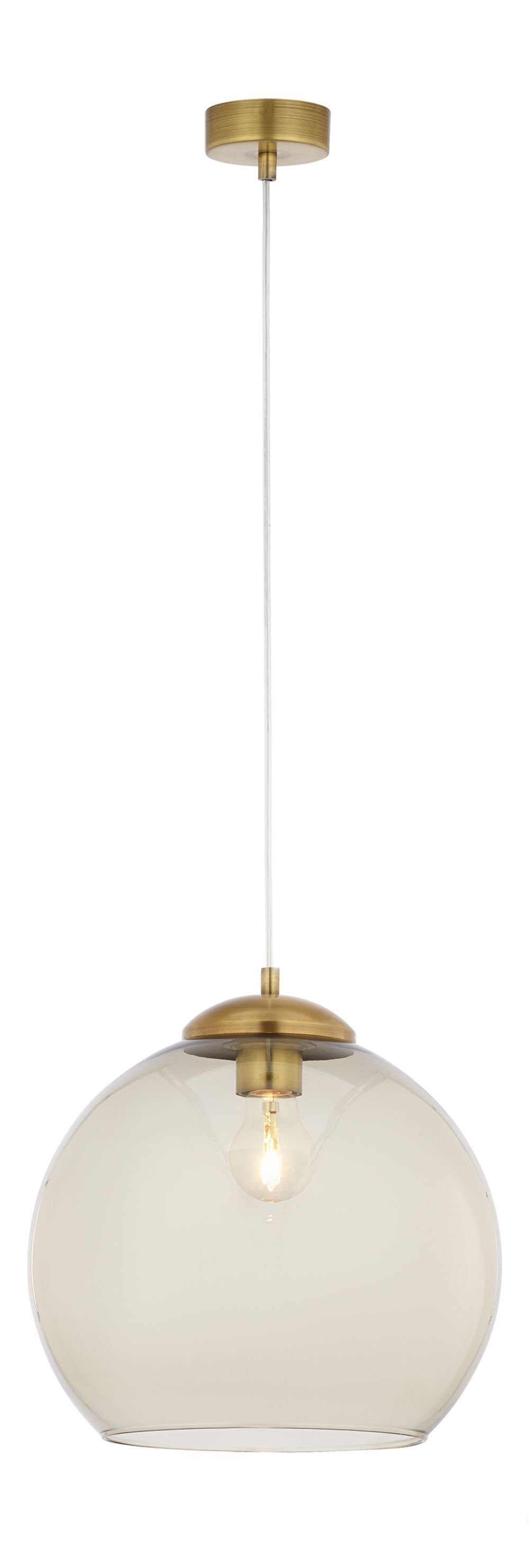 Lampe à suspendre rétro métal verre E27 élégante BIDINA