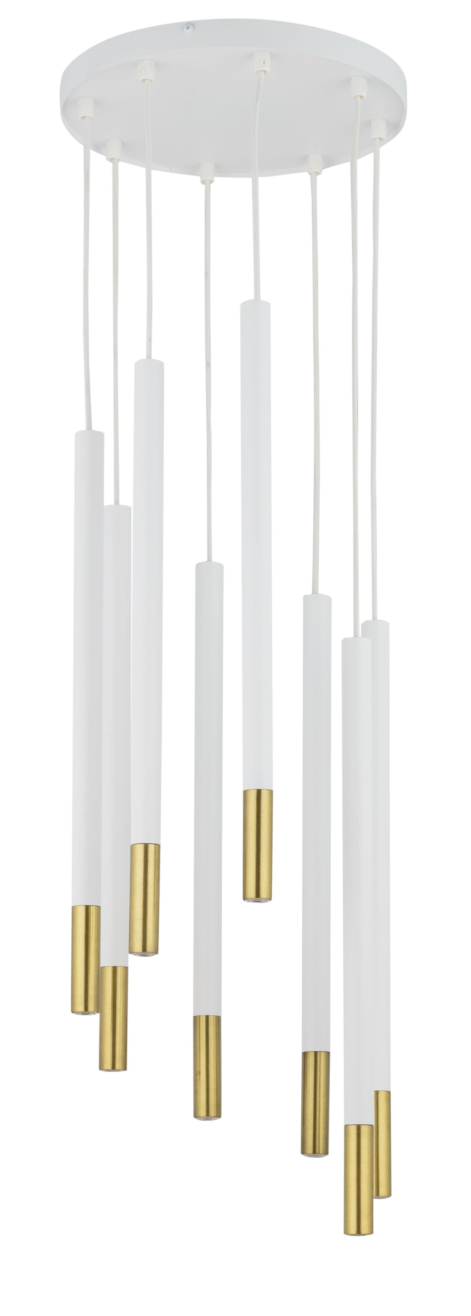 Lampe à suspendre moderne or blanc laiton G9 Ø30 cm ronde
