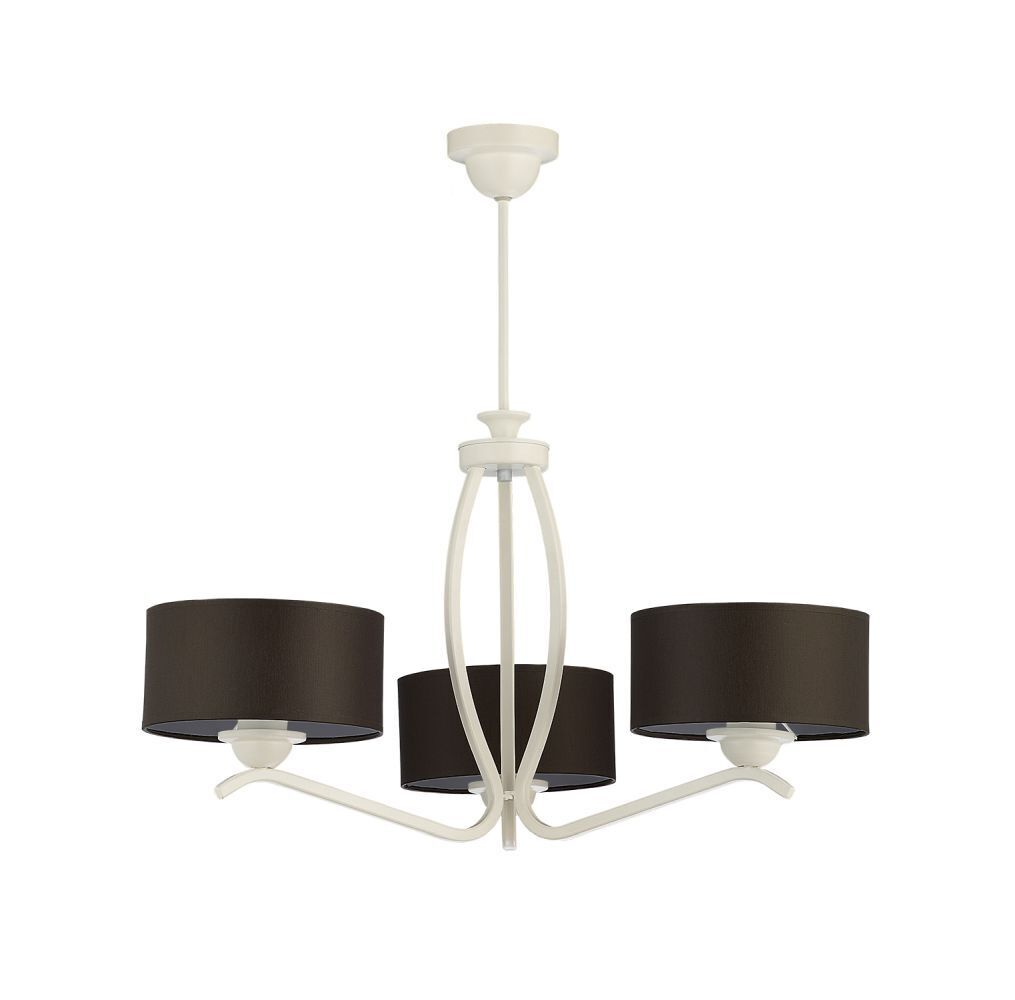 Lampe de plafond en blanc marron Ø66cm Lampe de salon Leuchter, Lampe, Deckenleuchte, Deckenventilator, Elektrisches Gerät