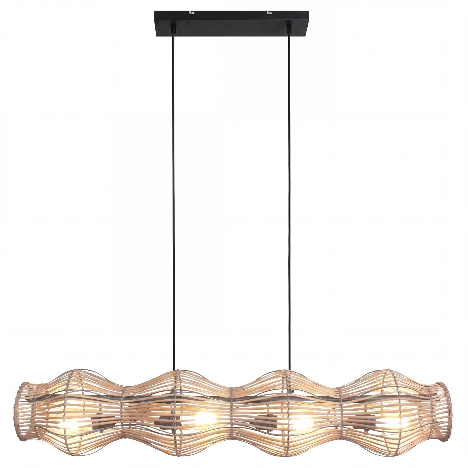 pendant light, Rattan shade, unbranded, three bulb, pendant lamp