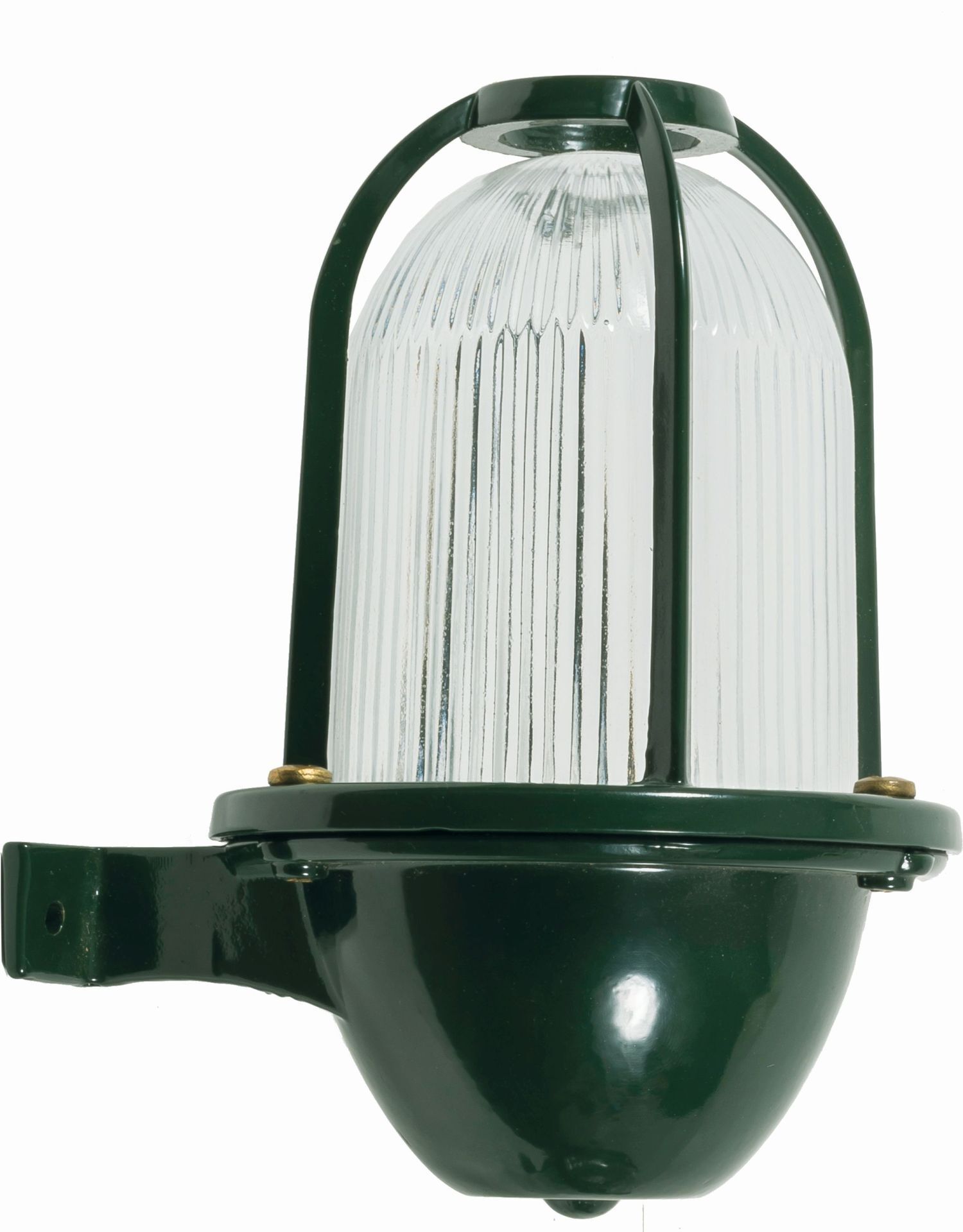 Applique extérieure verre laiton E27 IP64 22 cm de haut vert
