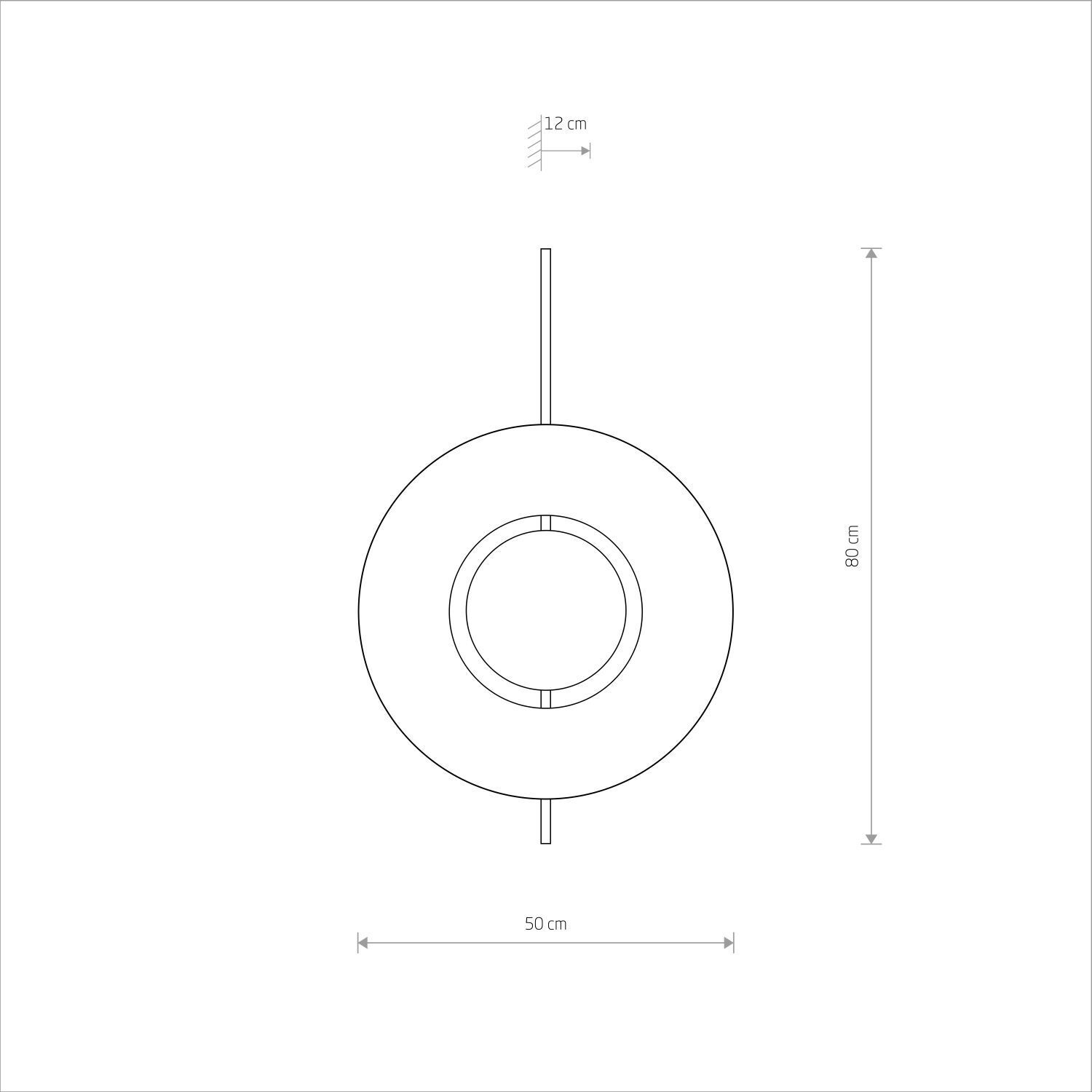 Applique bois métal L : 50 cm 2x GX53 décoratif indirect