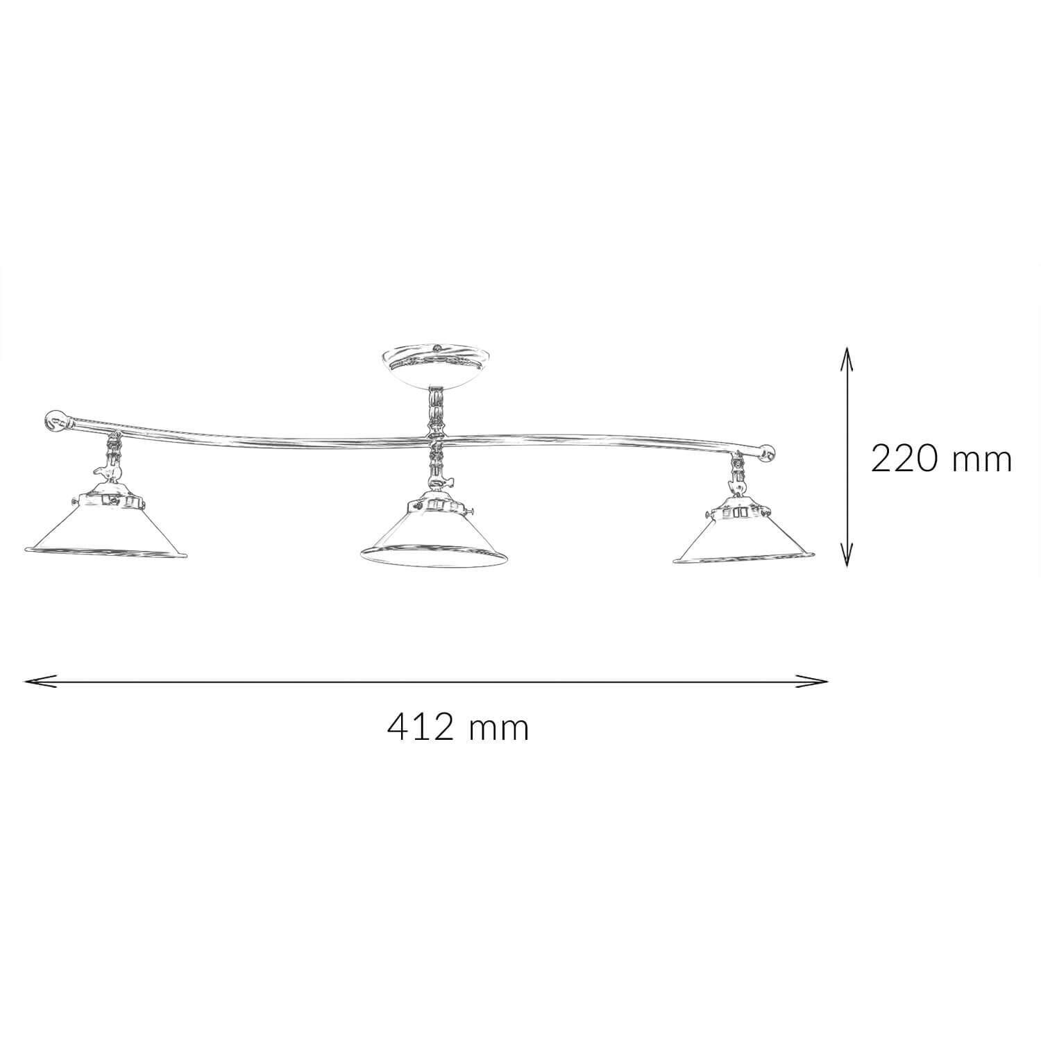 Premium Plafonnier Bronze Antique 3-flmg Premium Plafonnier Bronze Antique 3-flmg