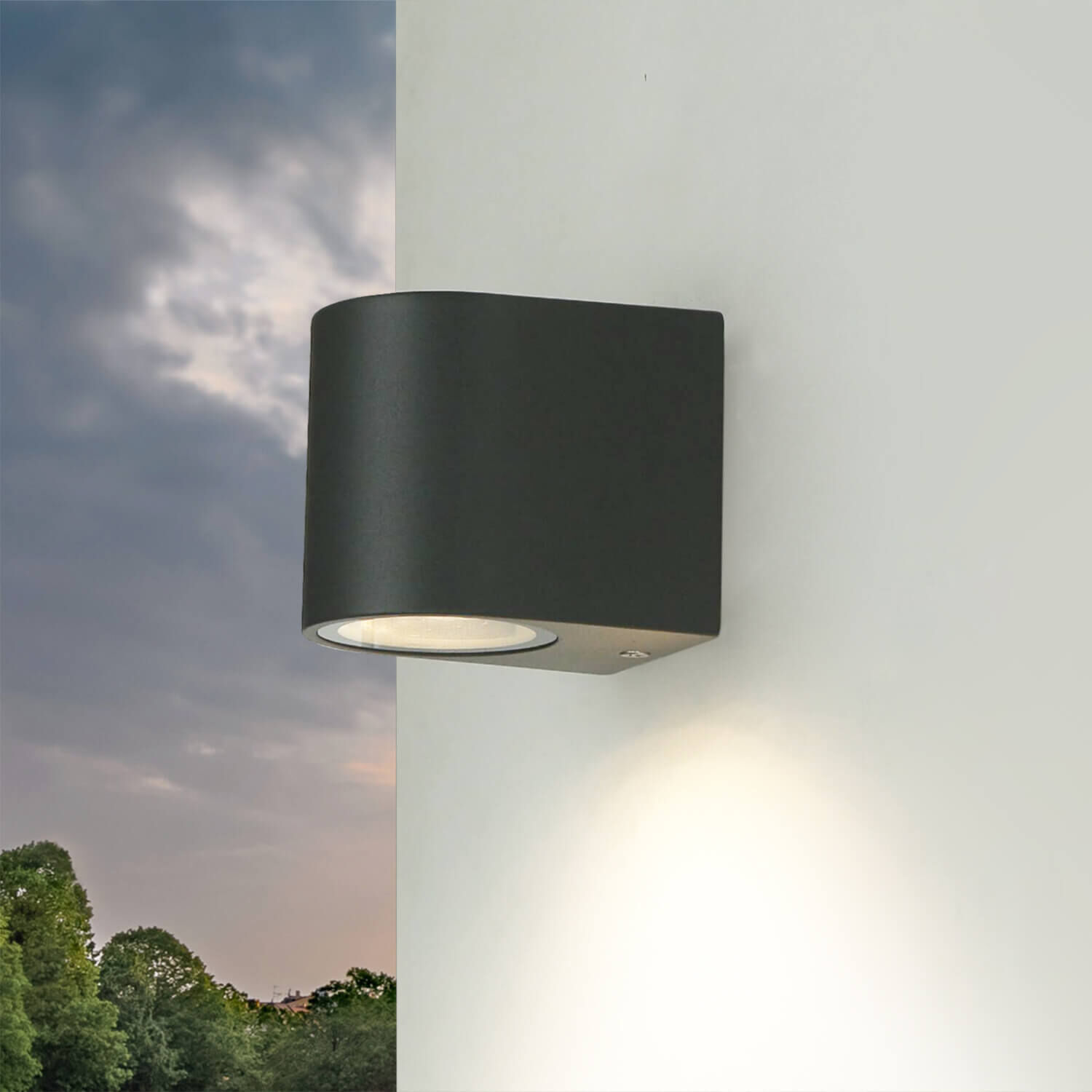 Petite lampe d'extérieur Jardin H:7cm Anthracite AALBORG