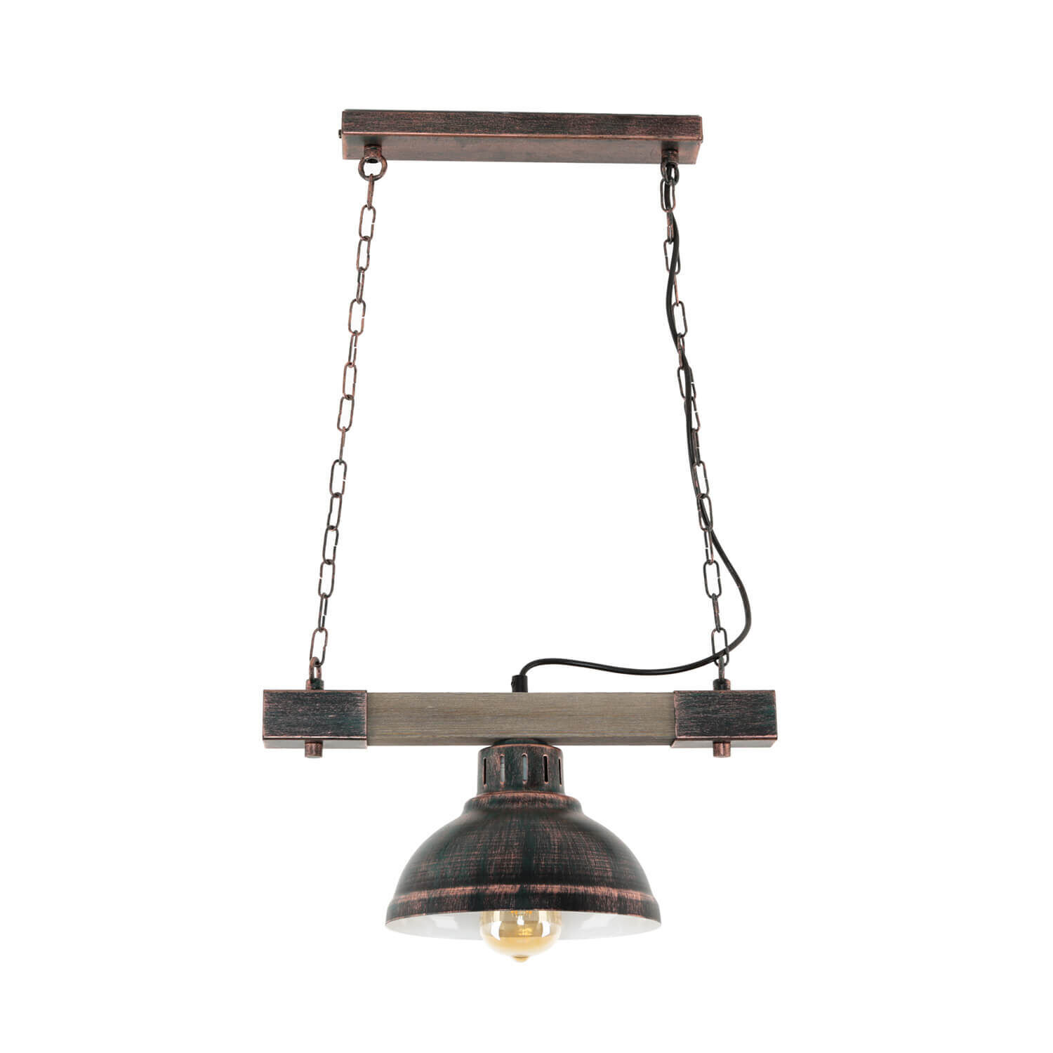 Lampe vintage suspendue HAKON Cuivre Antique Made in EU