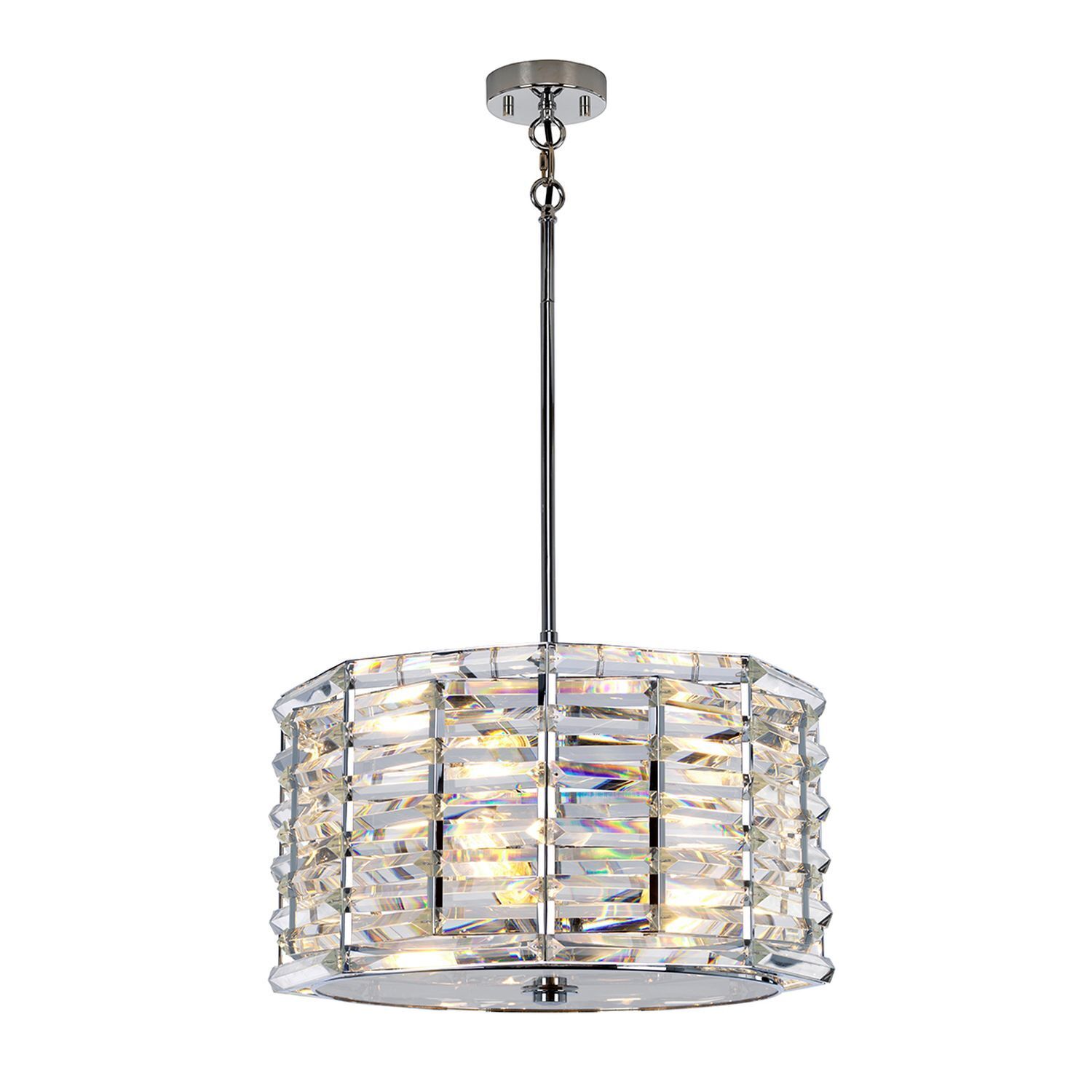 Lampe à suspendre cristal Ø48cm éblouissement réglable Moderne