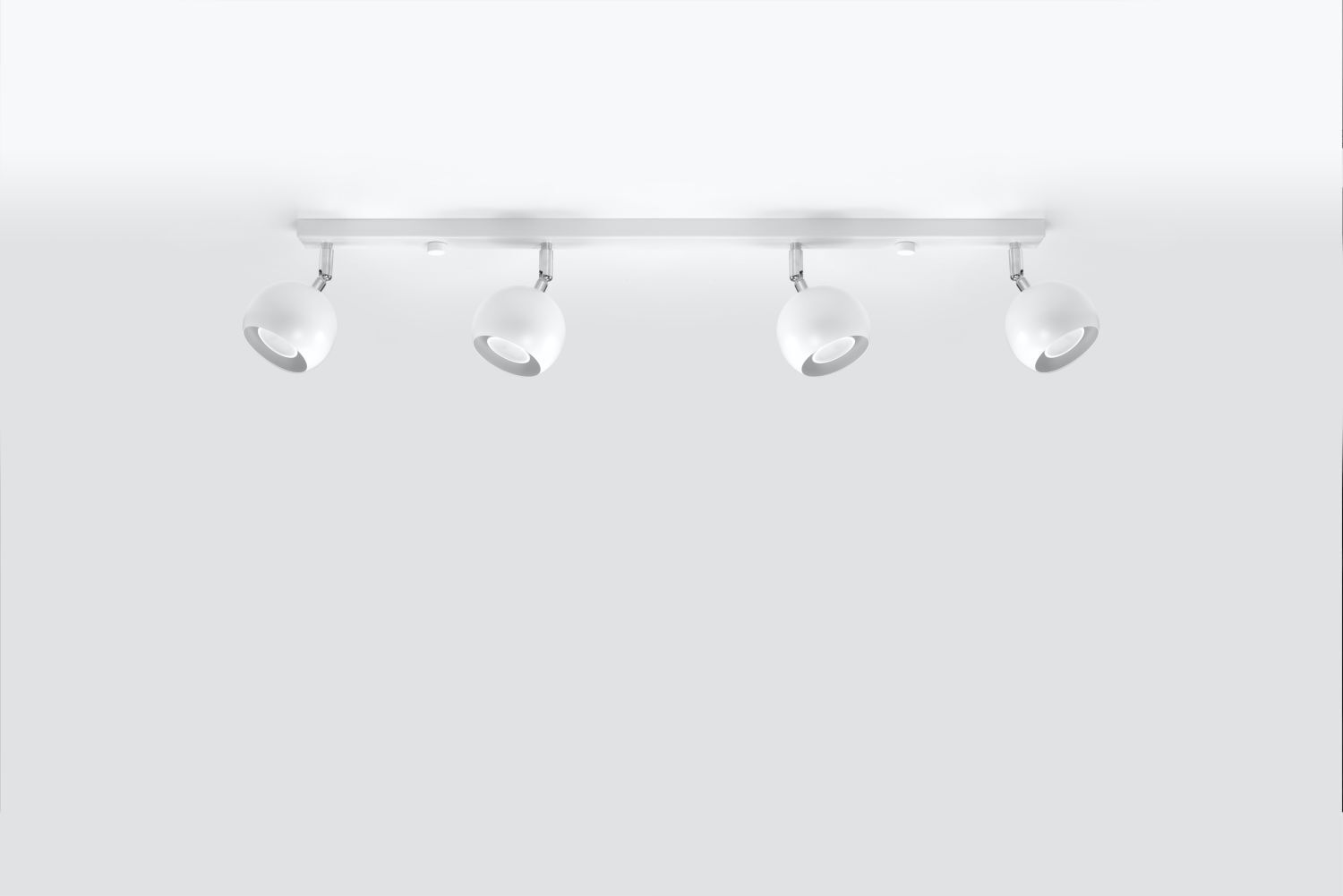 Spot de plafond blanc 80 cm de long rétro FAVONIA structure Spot de plafond blanc 80 cm de long rétro FAVONIA structure