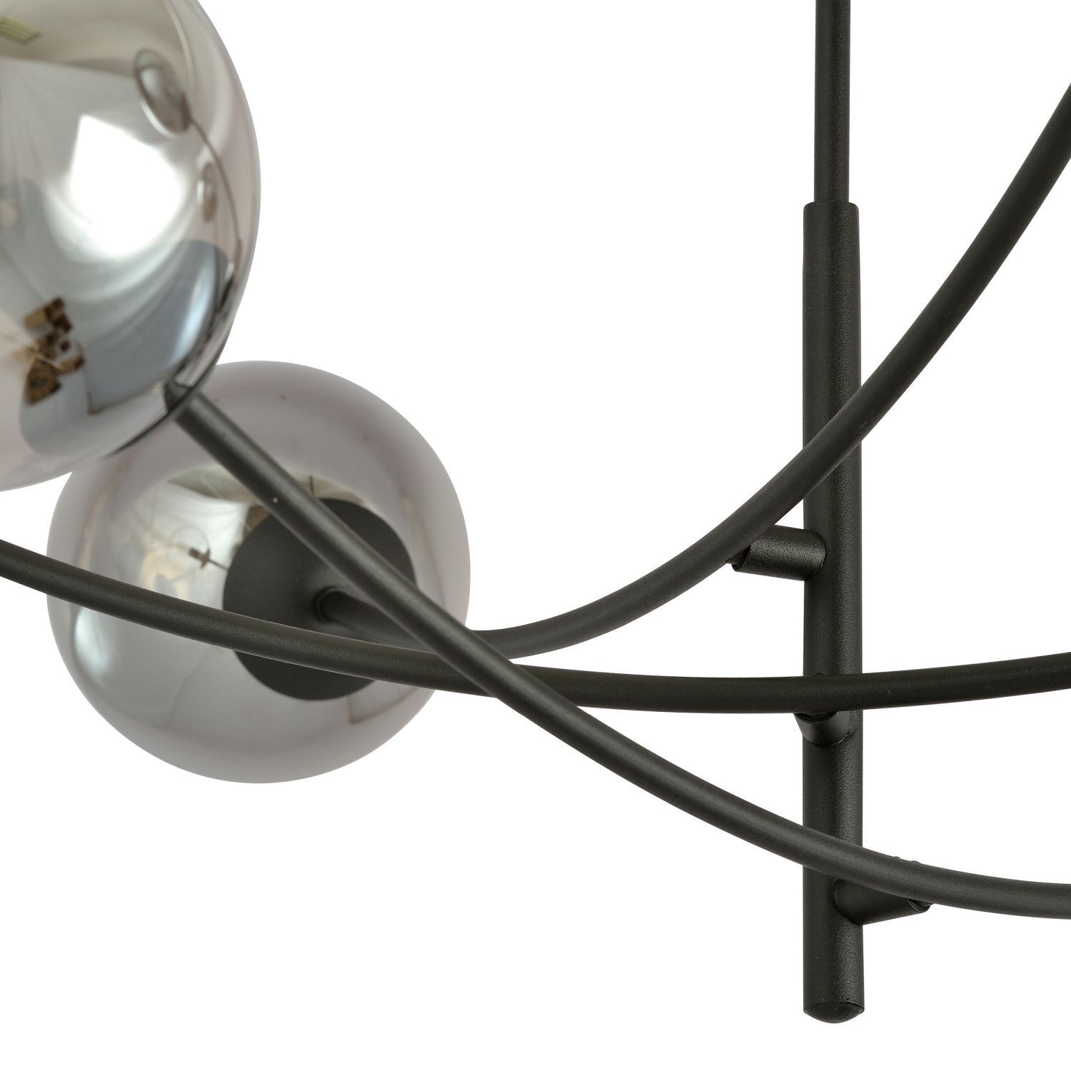 Plafonnier métal verre fumé L : 89 cm orientable 4x E14