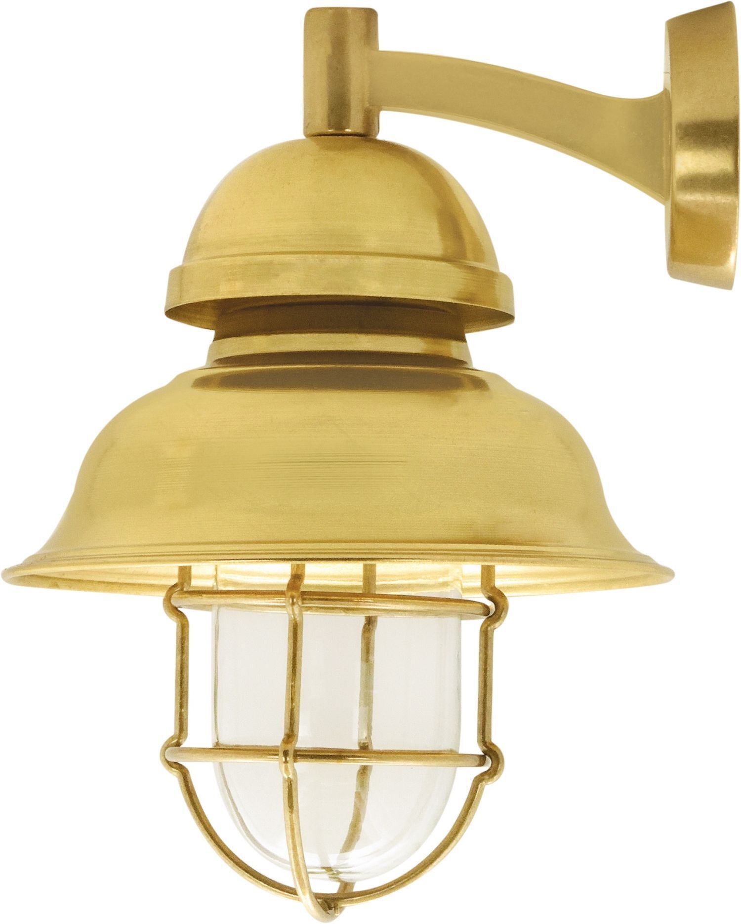 Lampe d'extérieur mur laiton verre hauteur 35 cm IP64 E27