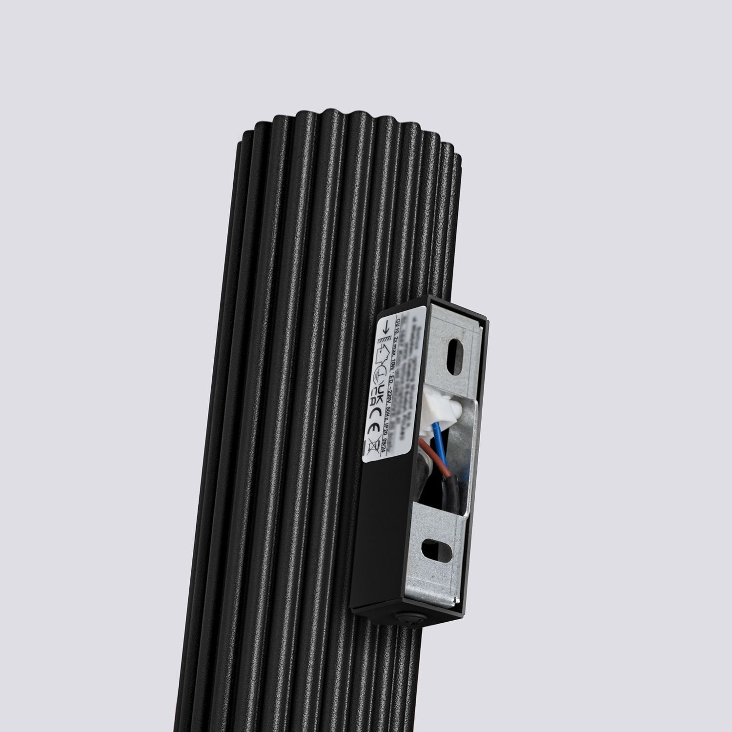 Wandleuchte Schwarz H: 30 cm GU10 2-flammig Aluminium Up Down Adapter, Elektronik