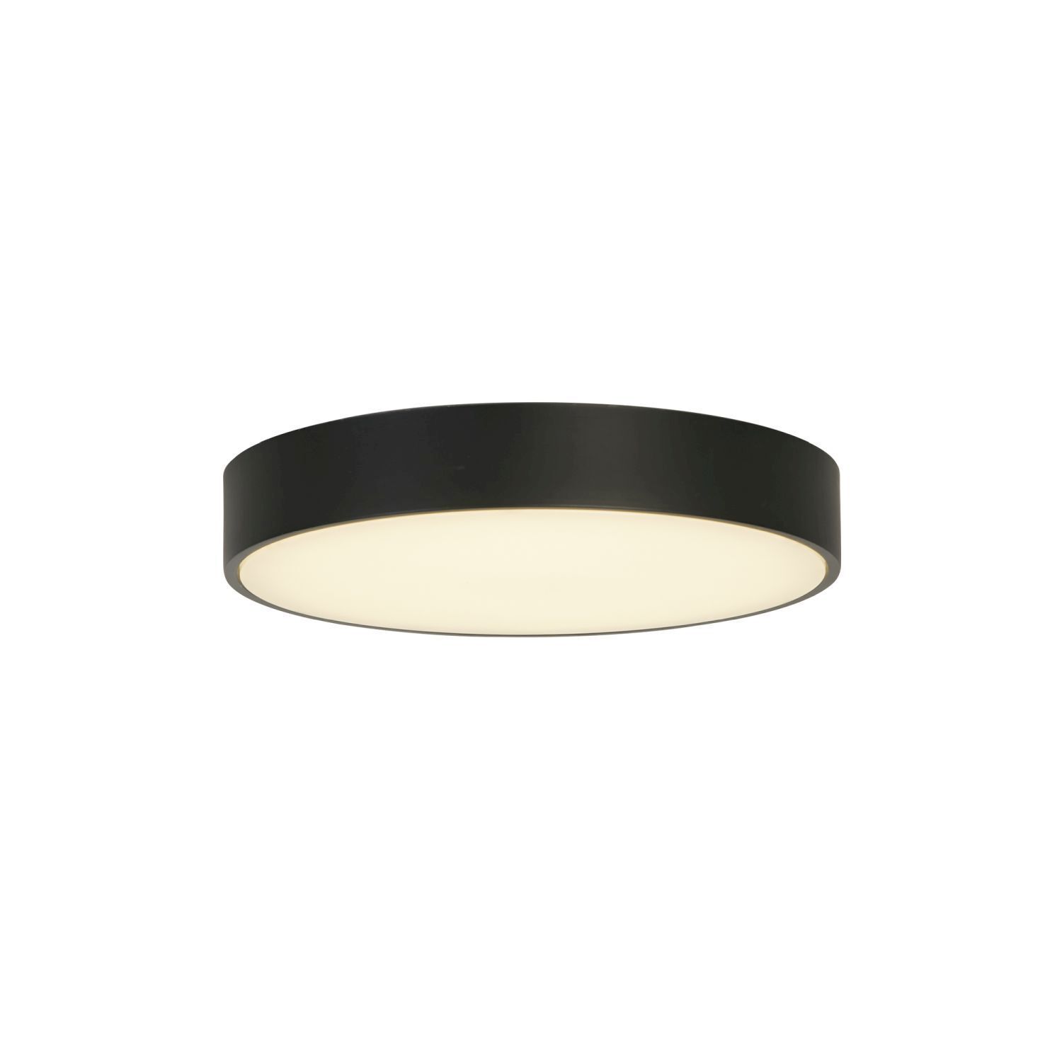 Plafonnier rond à LED noir métal L:25 cm 3000 K