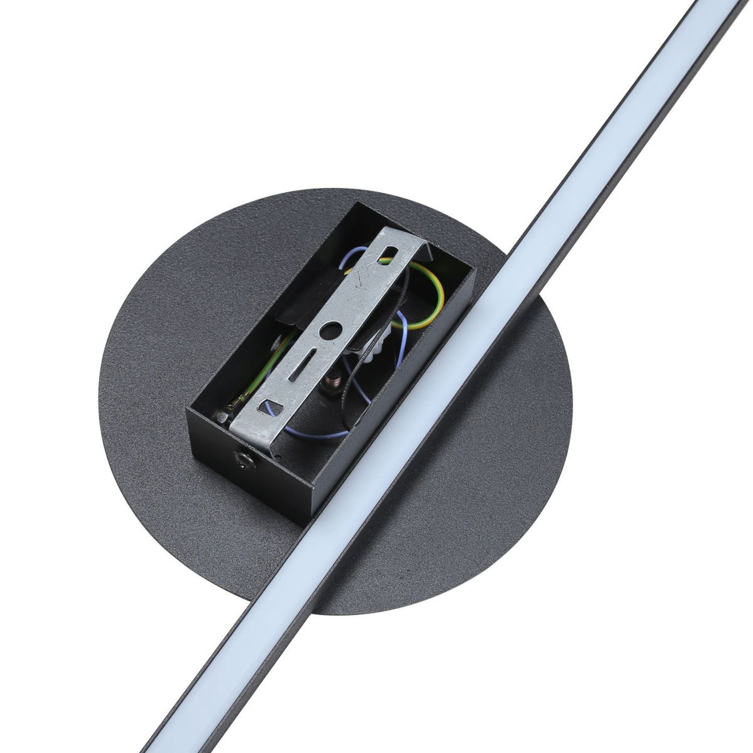 Applique LED 3000 K noir métal plat long 93 cm