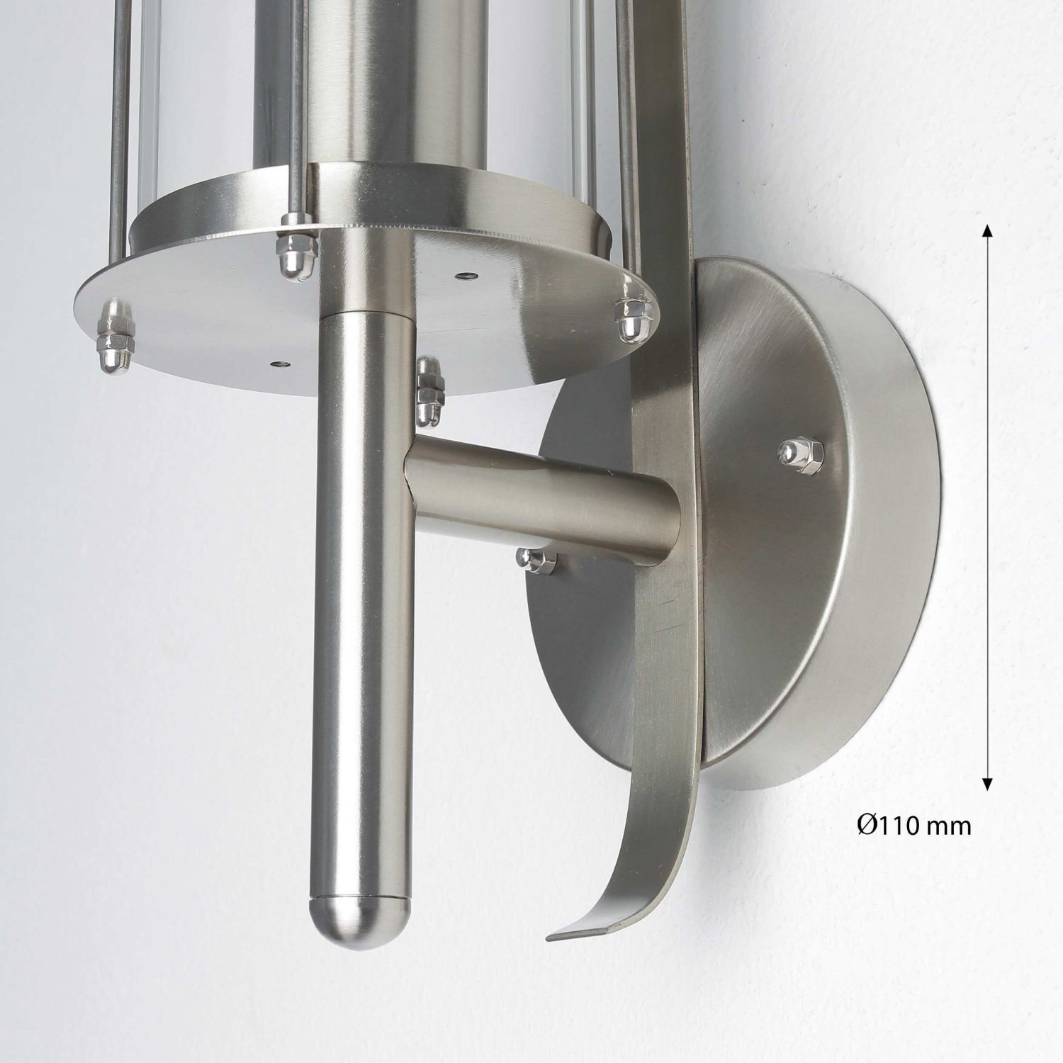 Lanterne en acier inoxydable pour le mur Lampe d'extérieur Aluminium