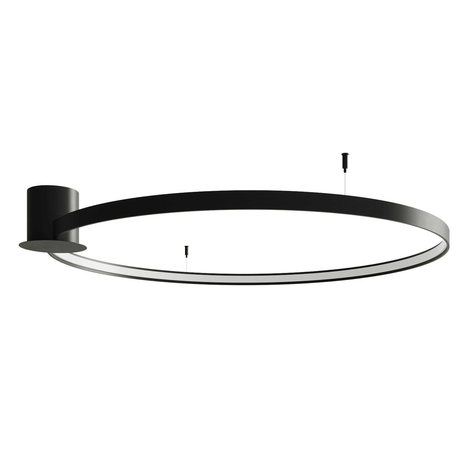 Plafonnier LED métal Ø 118 cm grand 4000 K noir