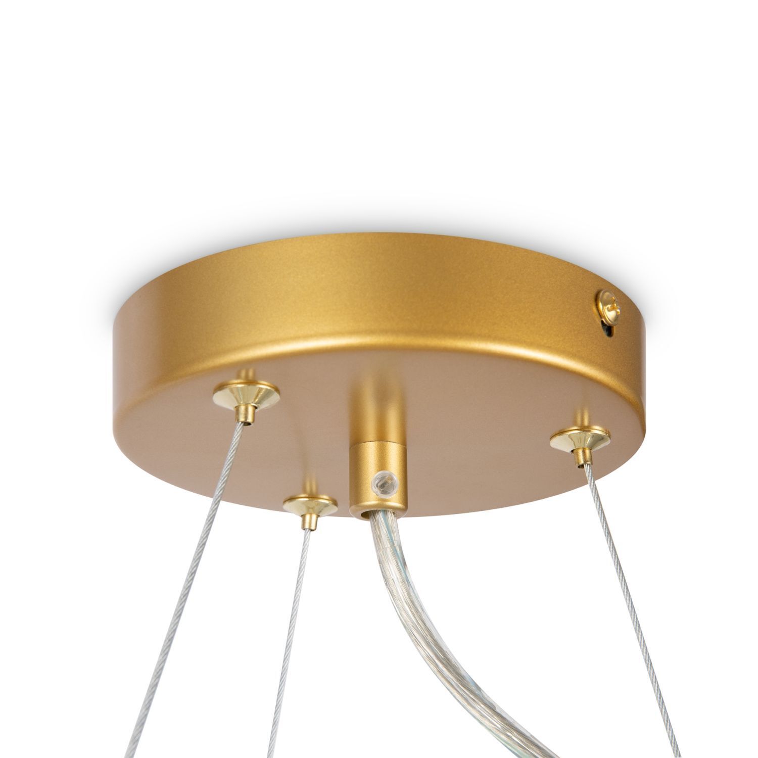 Lampe à suspendre verre fumé métal G9 67 cm large abat-jour sphérique