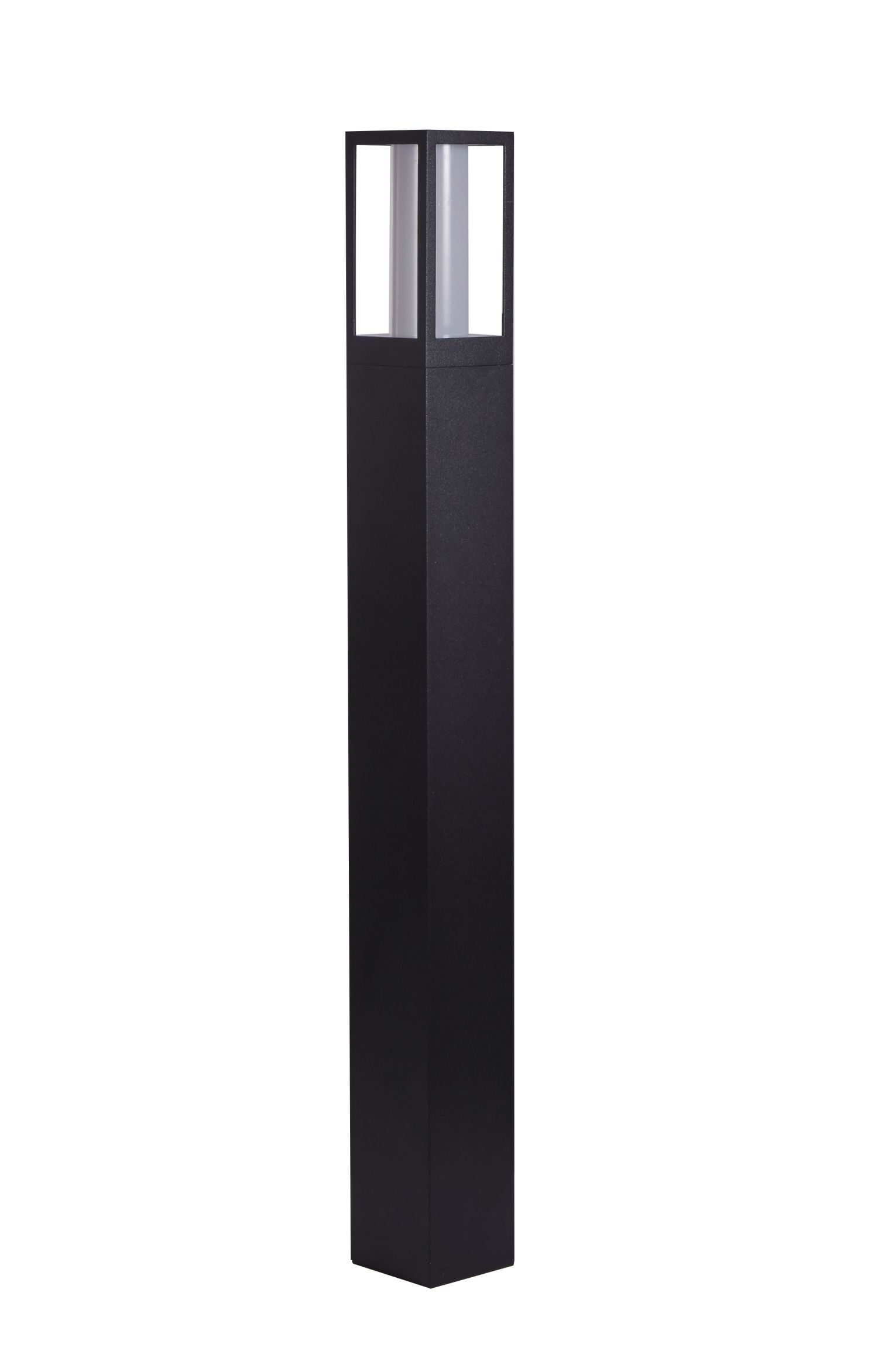 Borne d'éclairage IP44 GU10 73 cm noir blanc aluminium