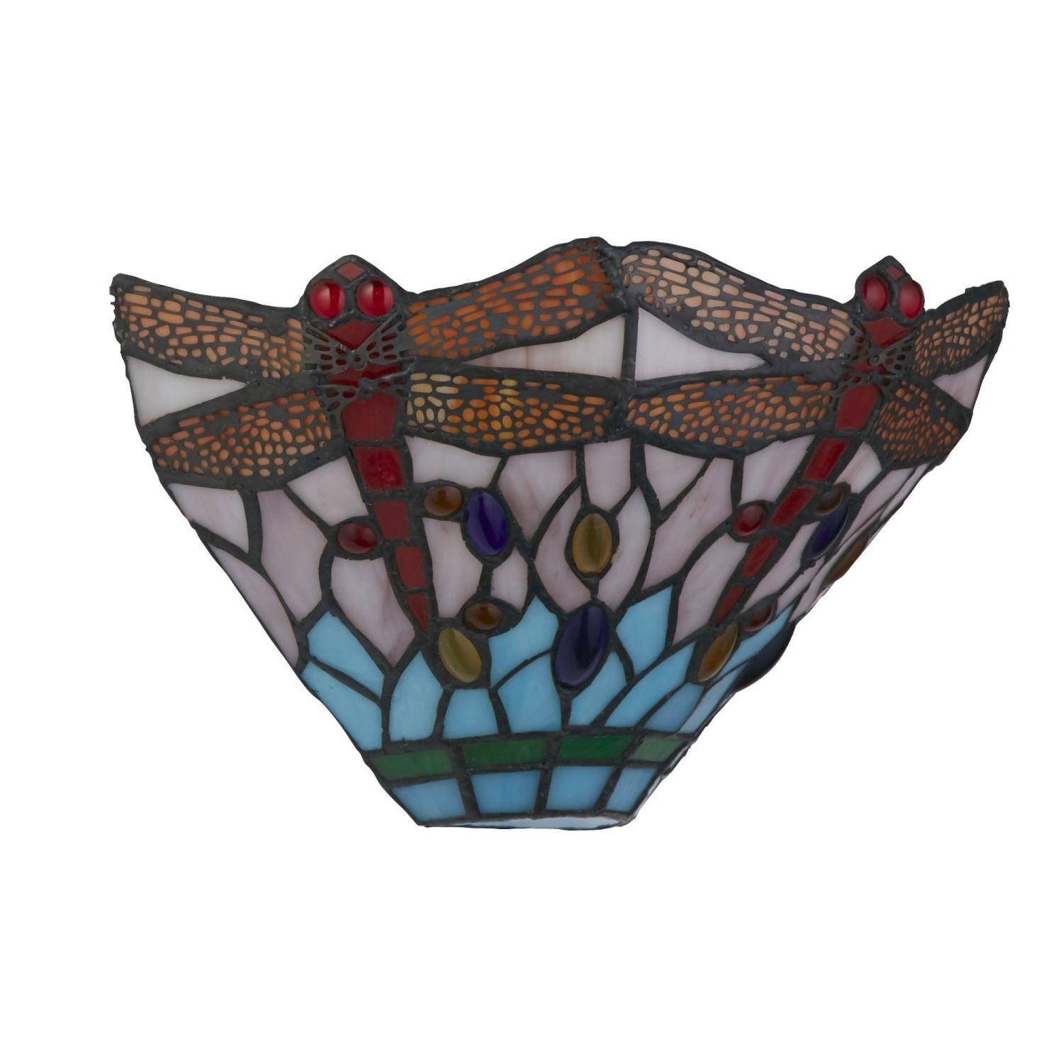 Applique Tiffany style verre coloré métal L : 30,5 cm E14