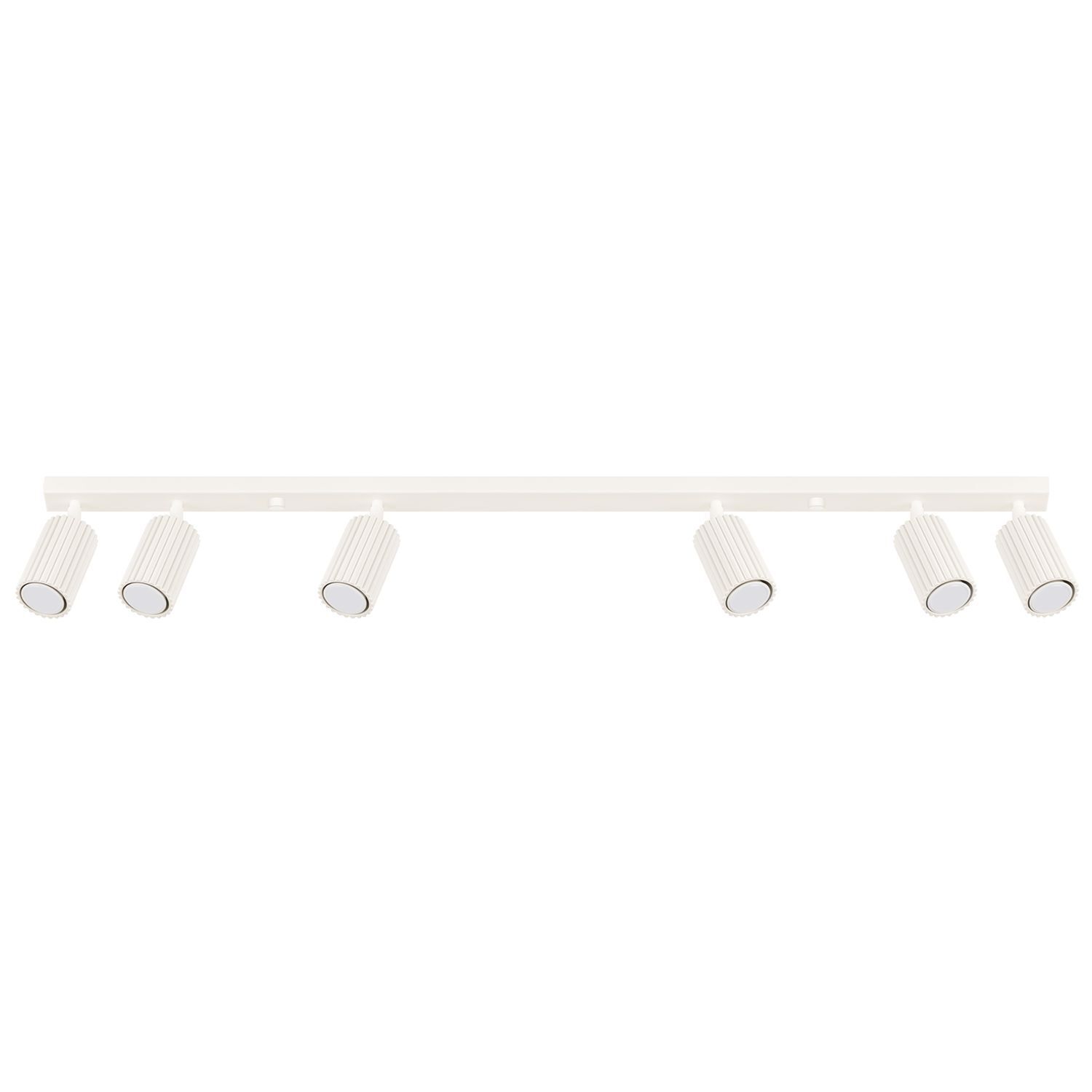 Spot de plafond moderne 6 flammes GU10 117 cm de long en crème