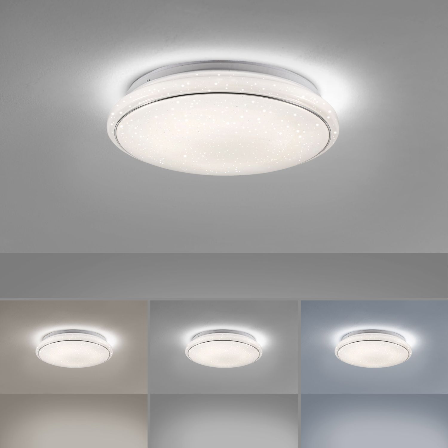 Plafonnier LED Ciel de nuit Timer Ø35 cm 3000-5000 K
