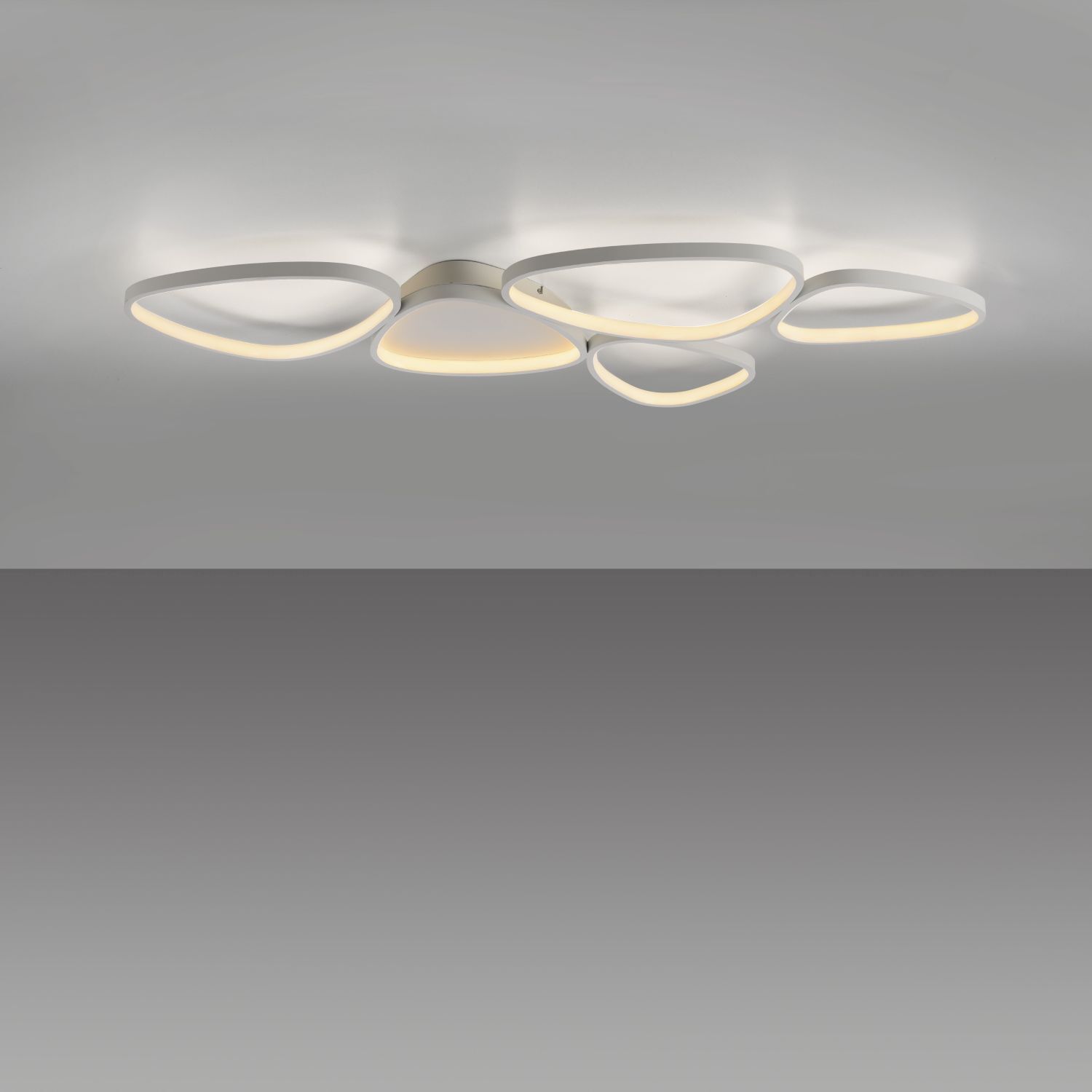 Lampe de plafonnier LED Blanc Métal 3000 K 6100 lm L:116,5 cm Deckenleuchte, Leuchte