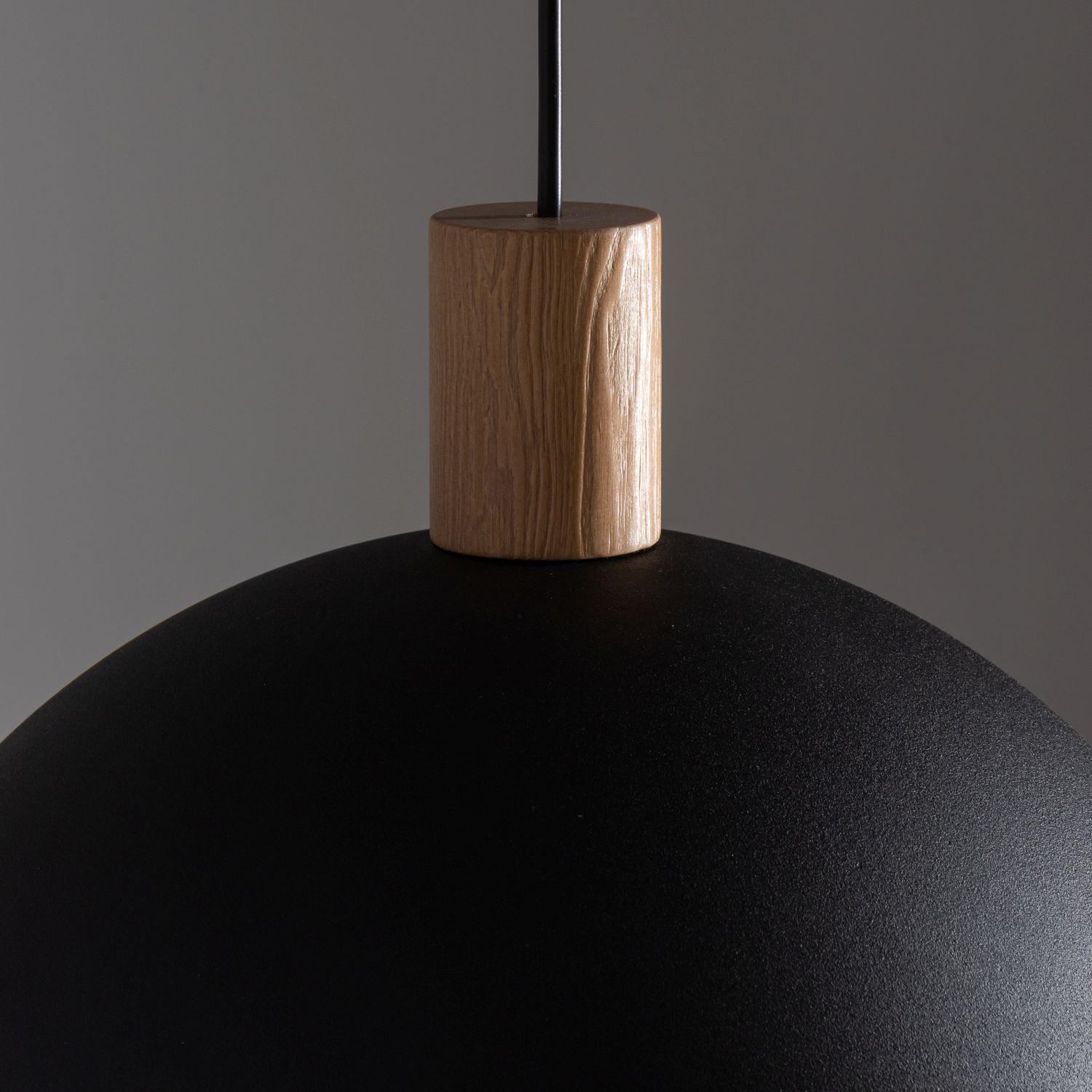 Suspension métal bois Ø 35 cm E27 Scandinave