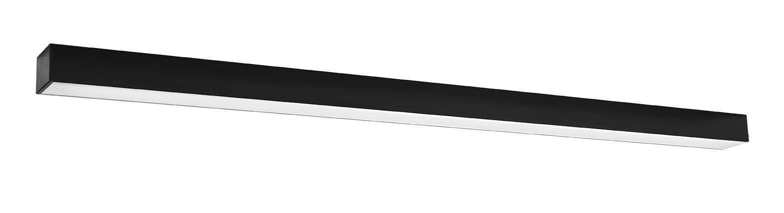 Plafonnier LED noir métal 118 cm long 4000 K