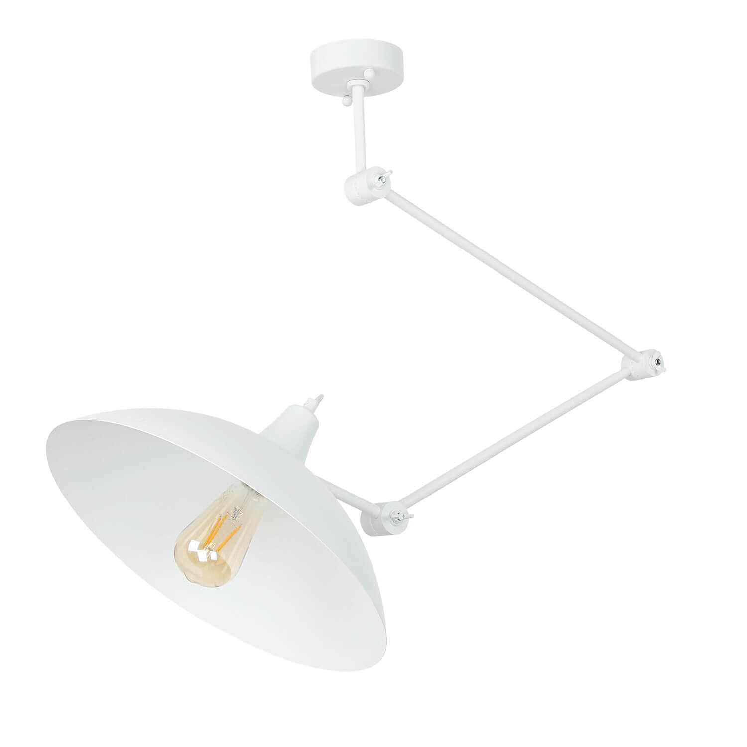 Plafonnier flexible blanc Salon Rétro Lampe