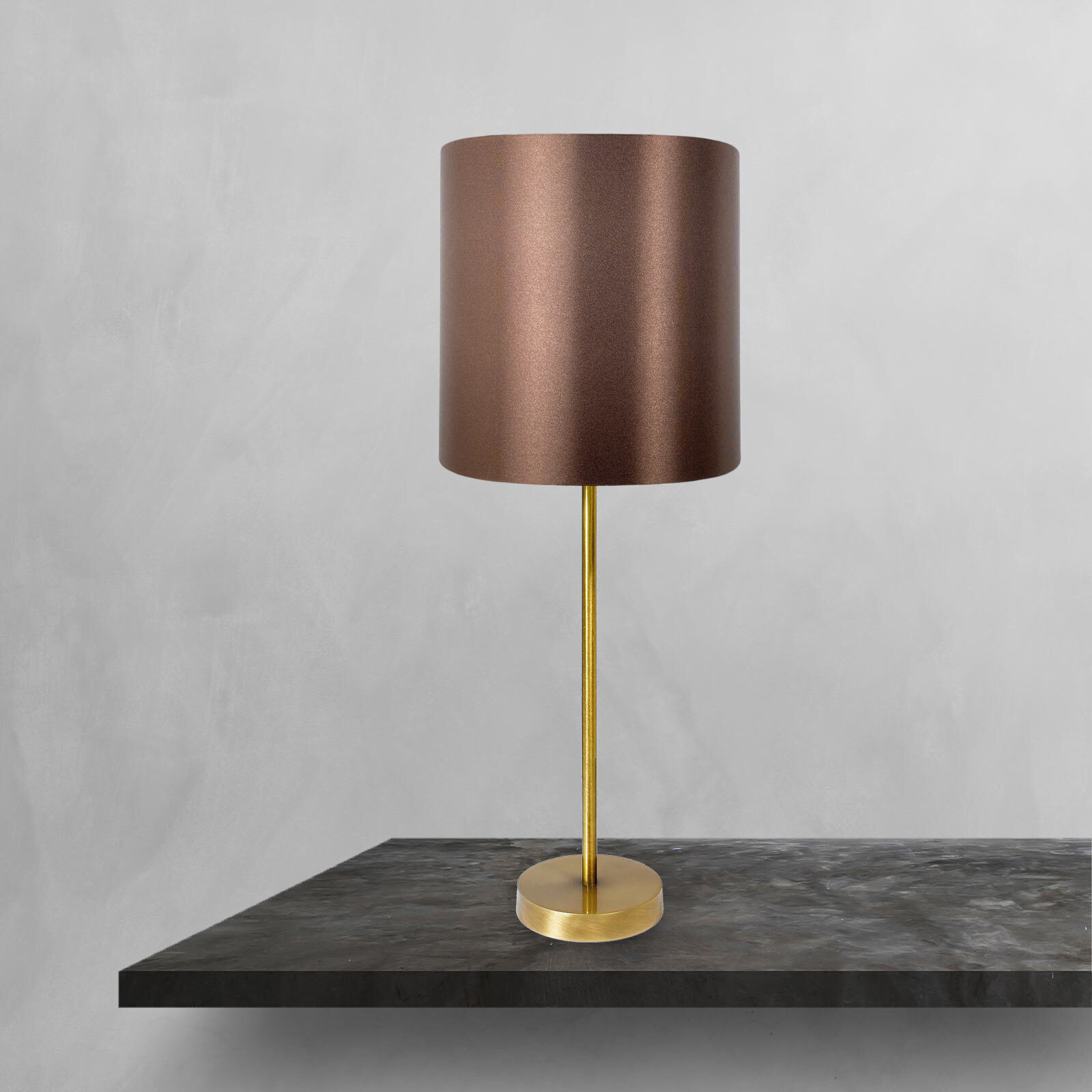 Lampe de table E27 58,5 cm Ø 20 cm en bronze clair brun