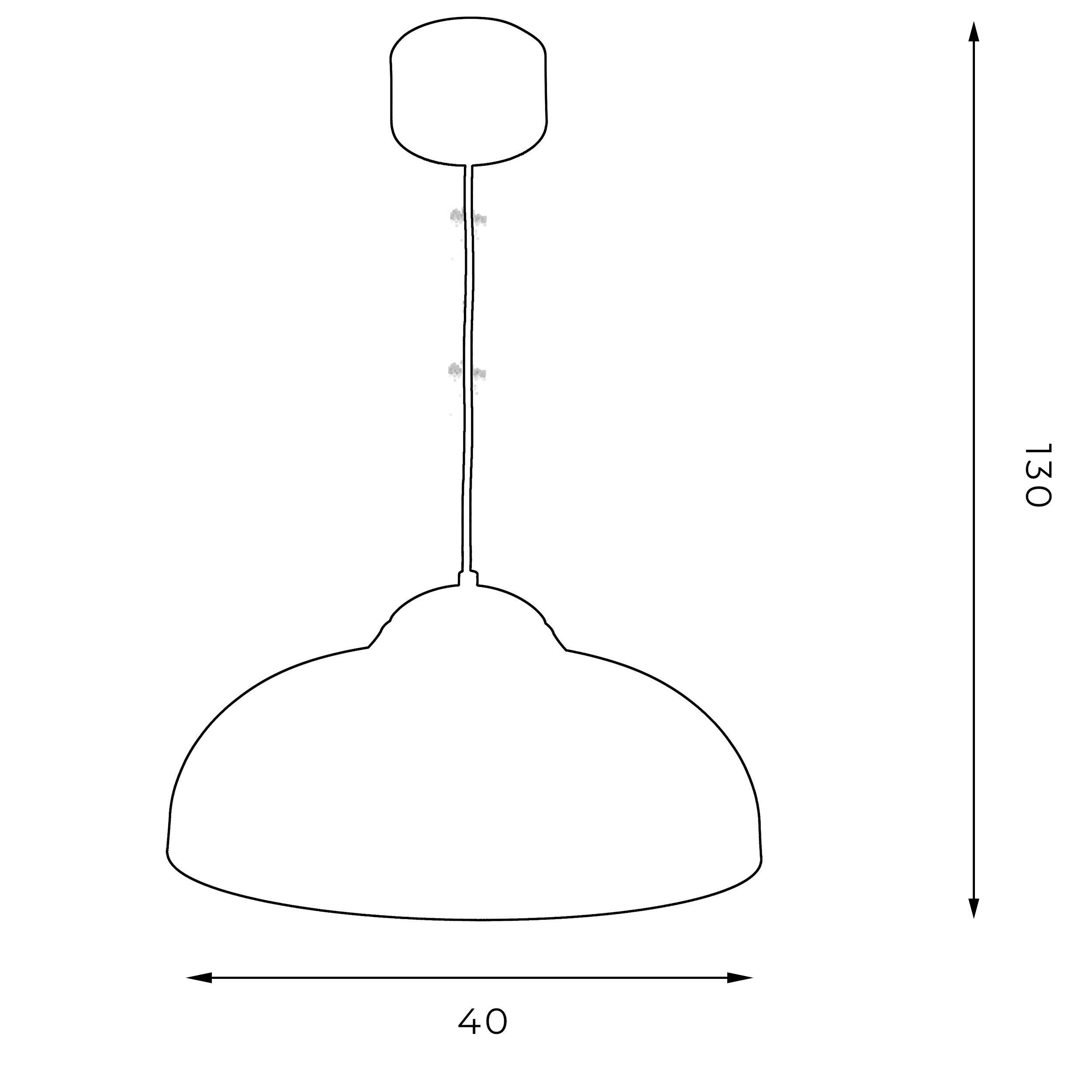 Suspension Table de salle à manger métal rond 40 cm noir or